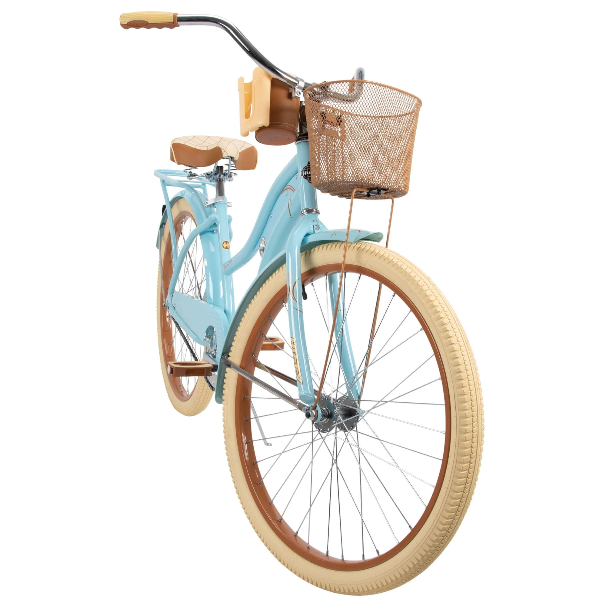 Huffy, Nel Lusso Classic Cruiser Bike with Perfect Fit Frame, Women's, Yellow, 26 Inch