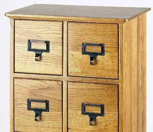Leslie Dame 40x22 12-Drawer 228 CD Media Storage Cabinet-Oak