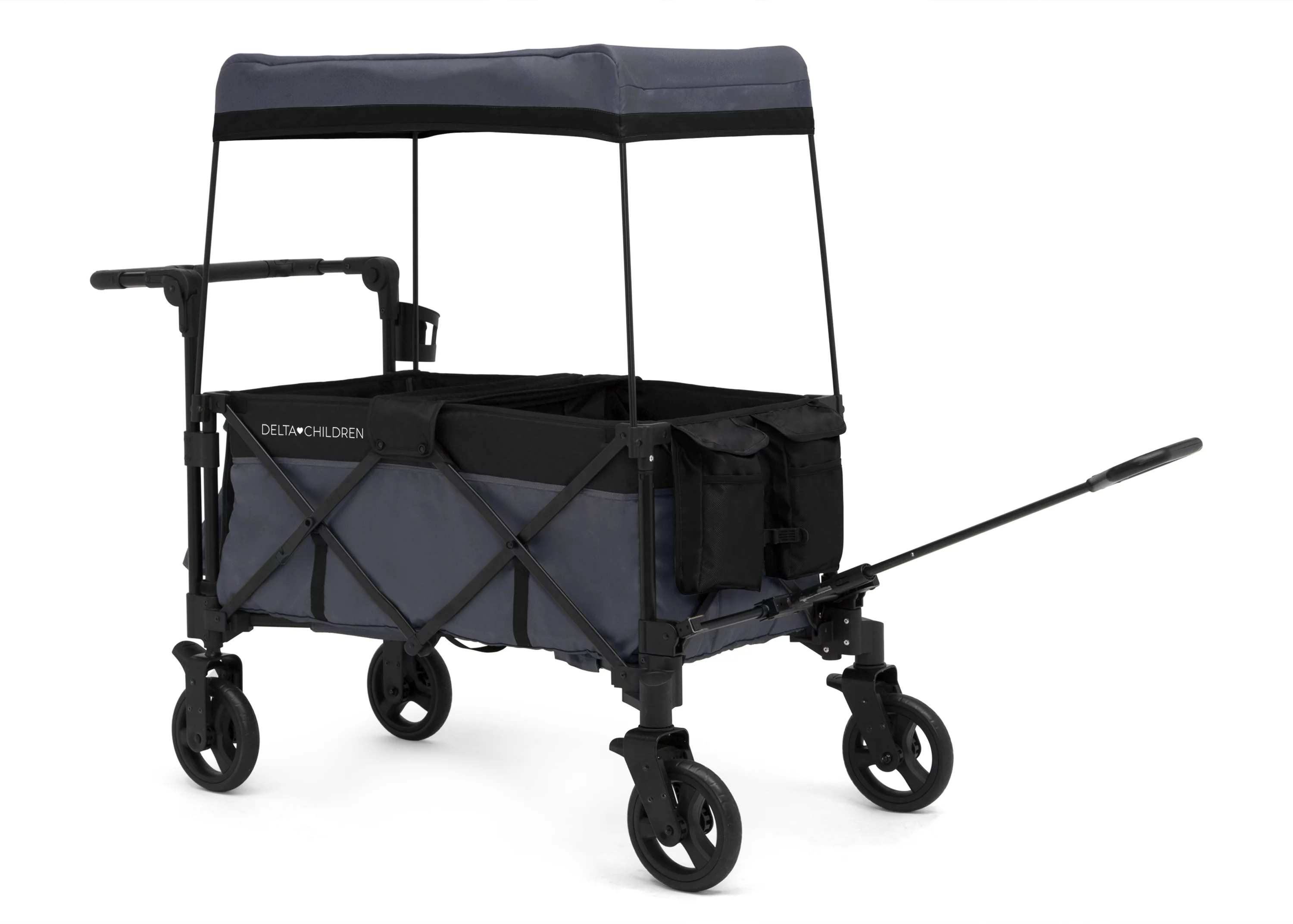 Delta Children Adventure Stroller Wagon, Grey/Black