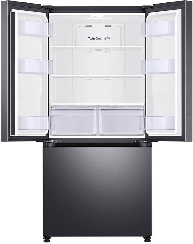 SAMSUNG RF18A5101SG 18 Cu. Ft. Smart Counter Depth French Door Refrigerator - Black Stainless