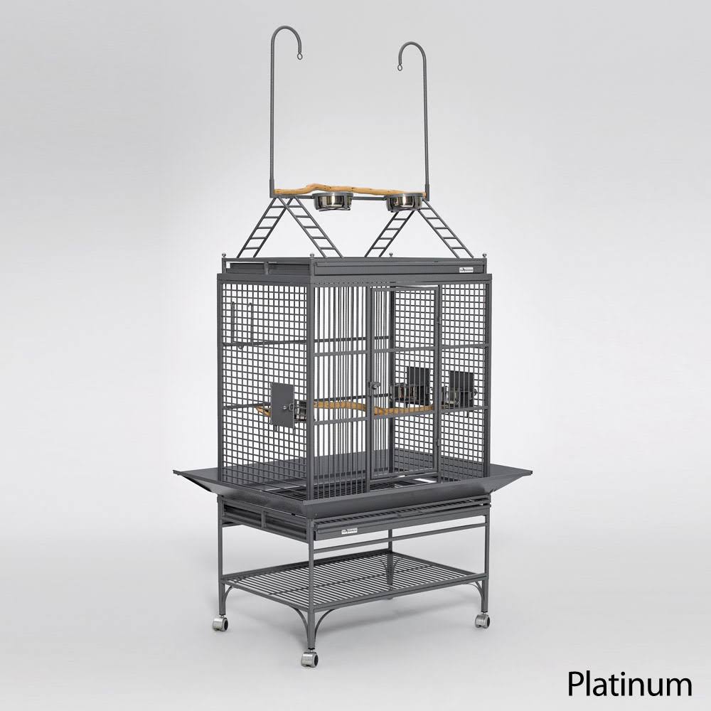 Avian Adventures Mediana Play Top Bird Cage; Pearl White