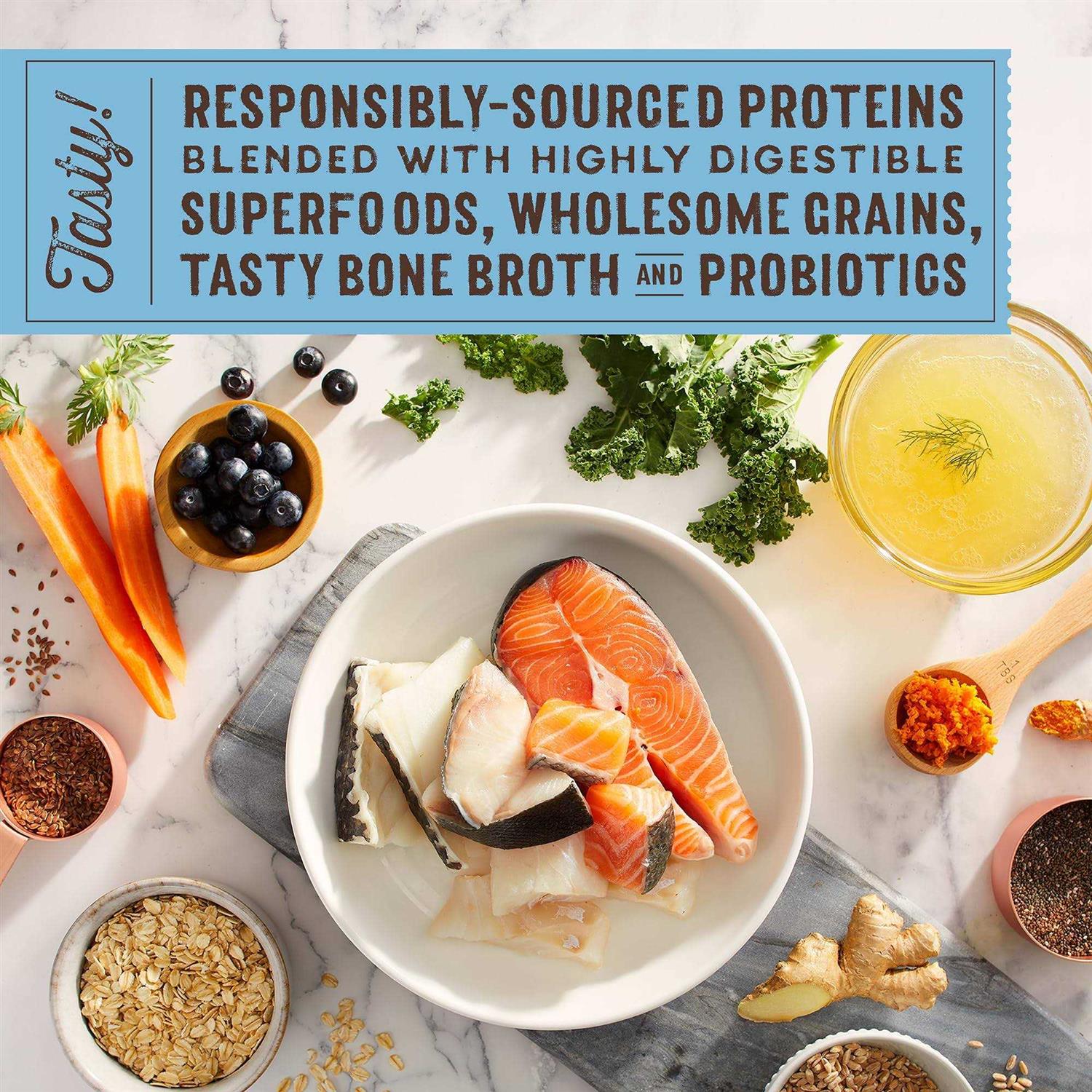 Stella &amp; Chewy's SuperBlends Raw Wholesome Grains Wild Caught Whitefish &amp; Salmon Recipe with Superfoods - Pet Supplies online store