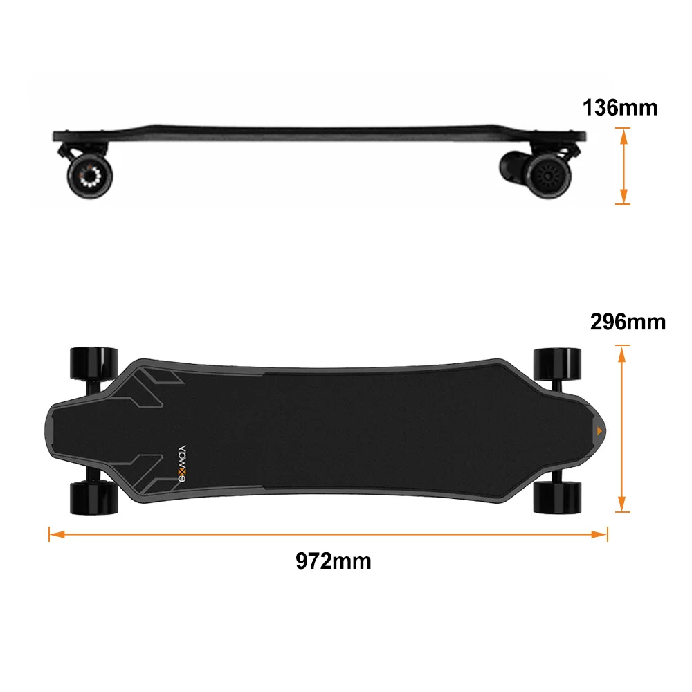 Electric Skateboard with Remote Control, 655W Motor E-Skateboard, 45 KM/H Top Speed Electric Longboard with Frog Light, 30KM Range,for Youth, Adults - Curated Treasures Market
