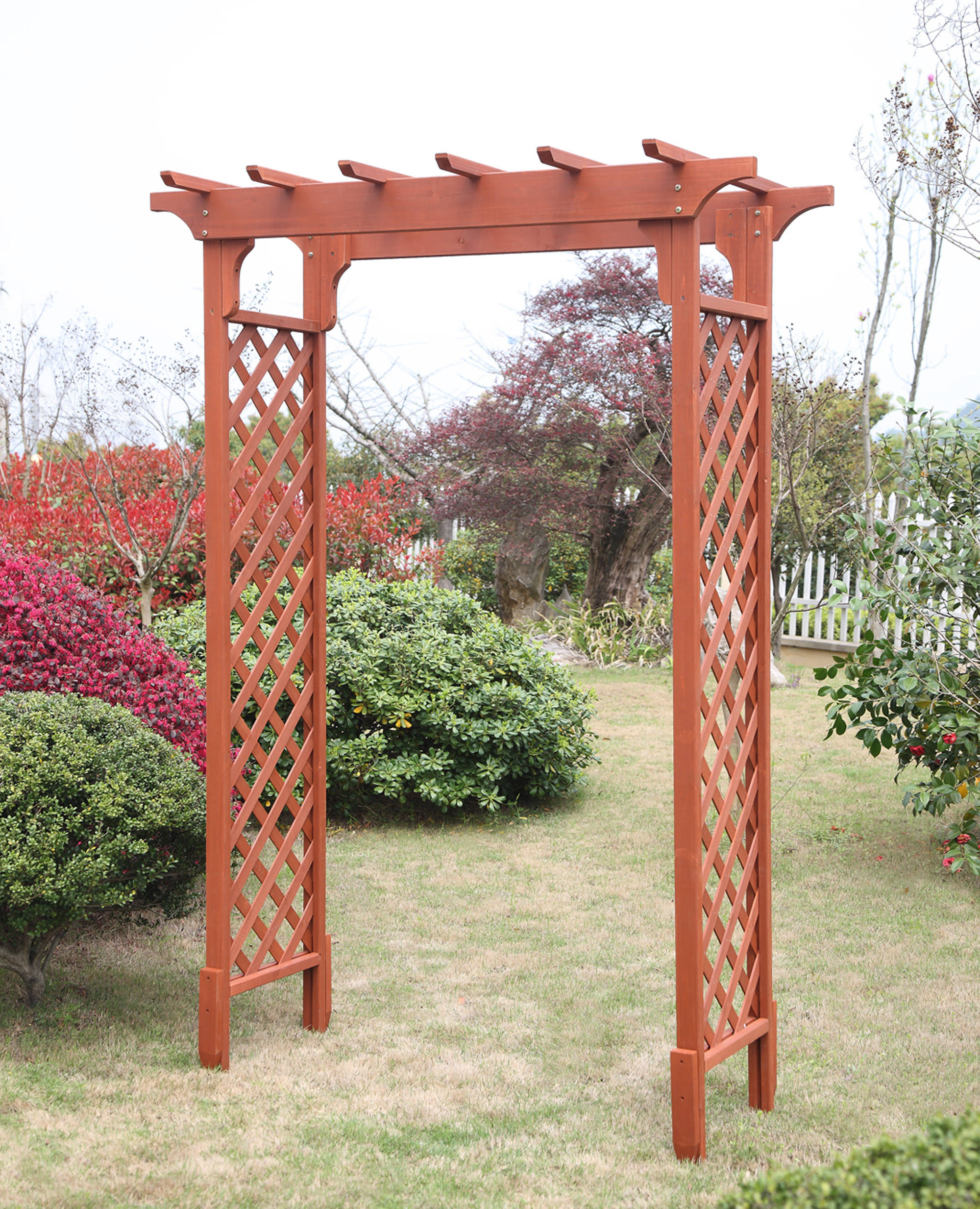 Convenience Concepts Deluxe Red Cedar Garden Arbor