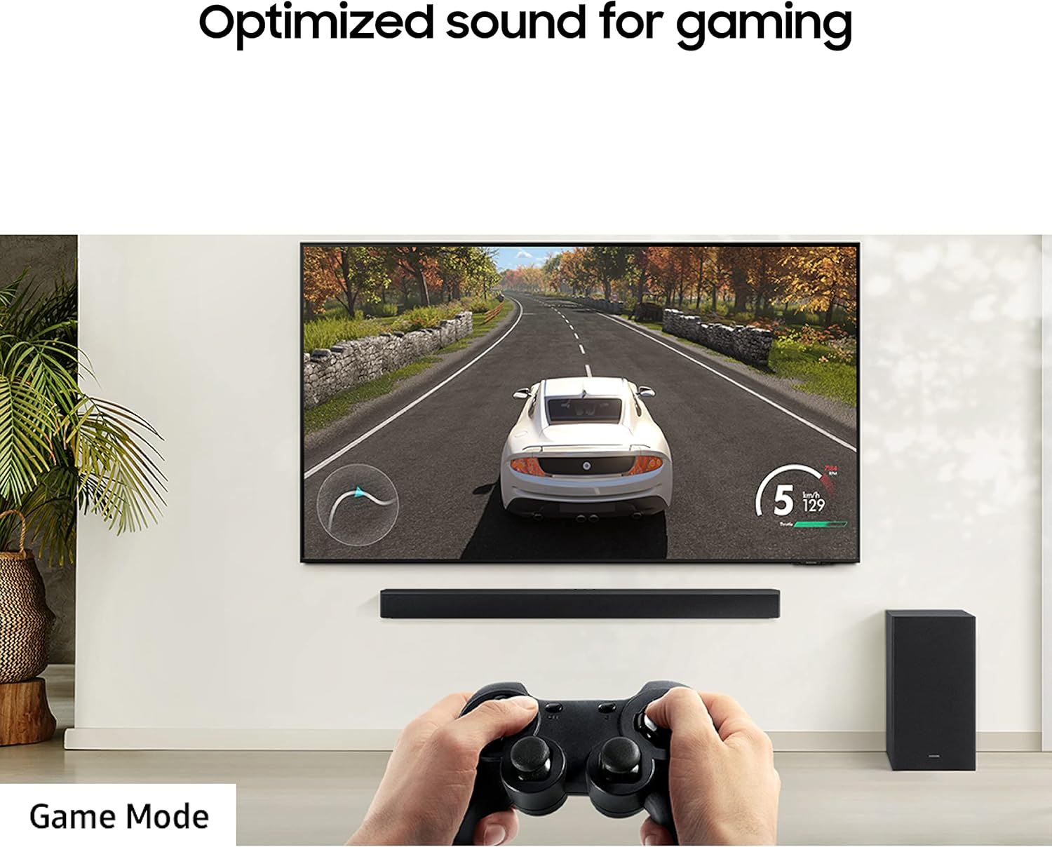 SAMSUNG HW-B57C B-Series 4.1ch Soundbar w/Dolby Audio/DTS Virtual X, Game Mode, Wireless Bluetooth TV Connection, Rear Speaker Kit & Subwoofer Included