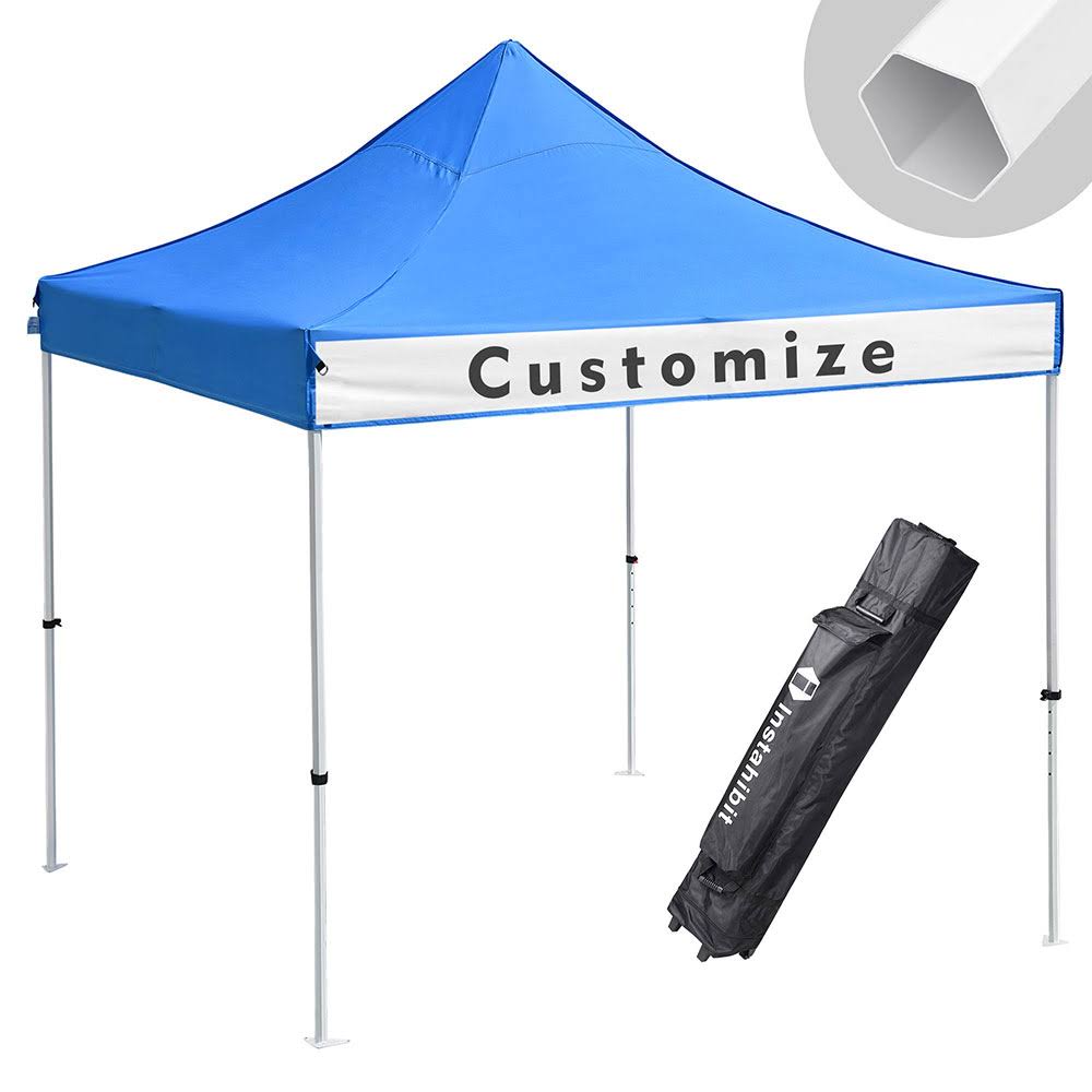 Instahibit 10x10 ft Pop Up Canopy Tent Commercial Instant Shelter Flea Market Canopy w/ Roller Bag