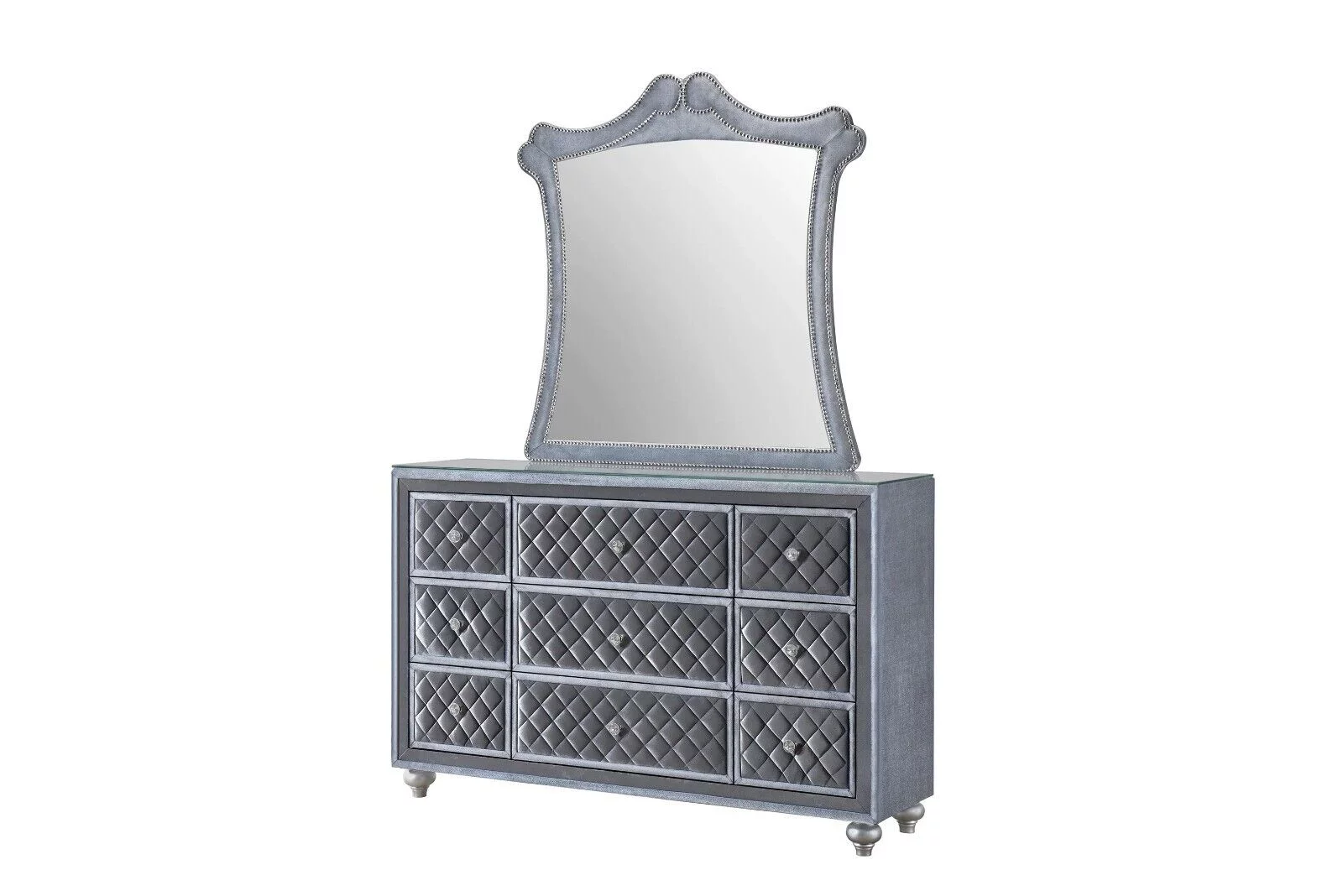 4pc Traditional Upholstered Queen Size Panel Bed Set Arched Headboard Master Bedroom Furniture