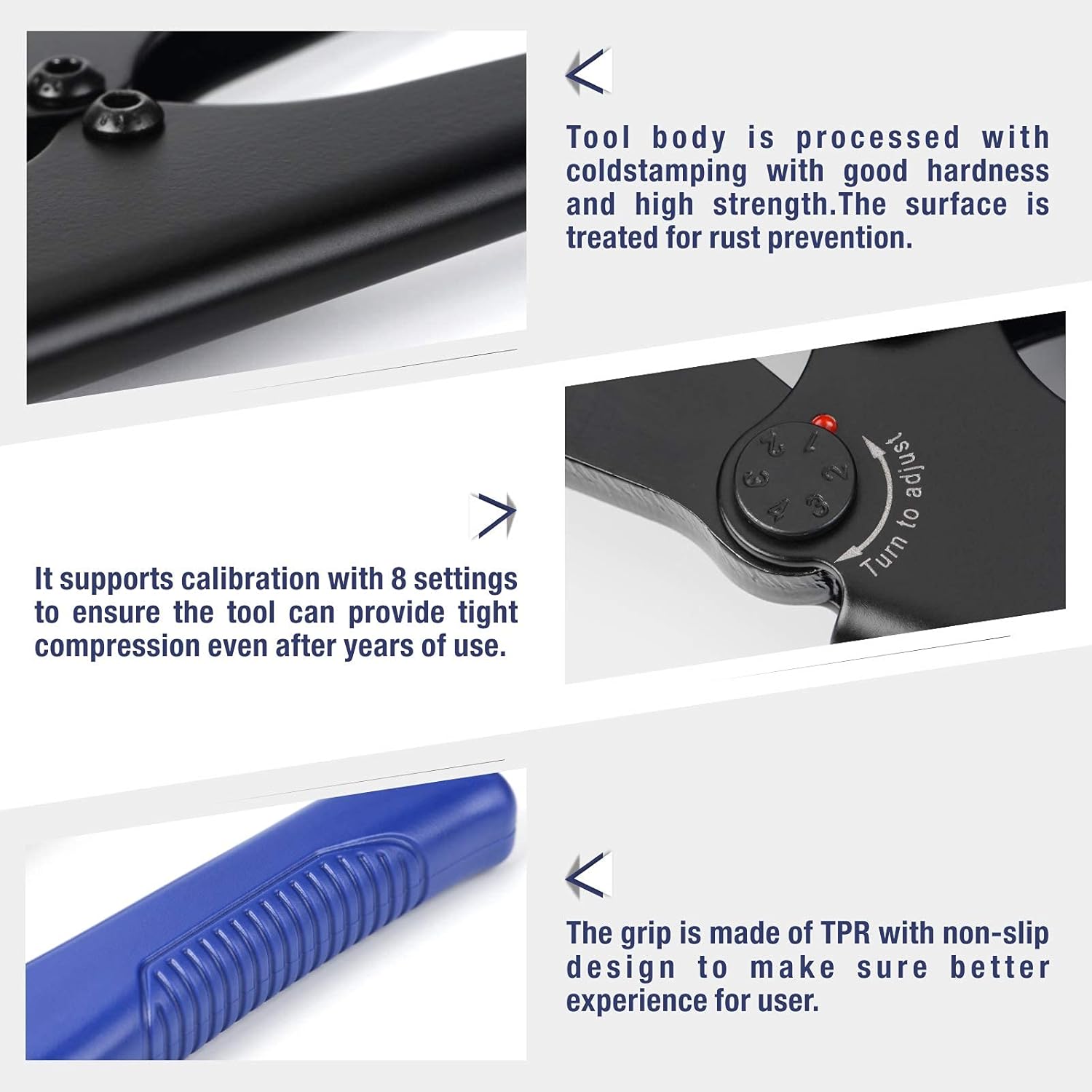 IWISS Battery Cable Lug Crimping Tool for Open Barrel Lug,Lead-Free OEM Battery Terminals,B Type Crimper for AWG 16-4