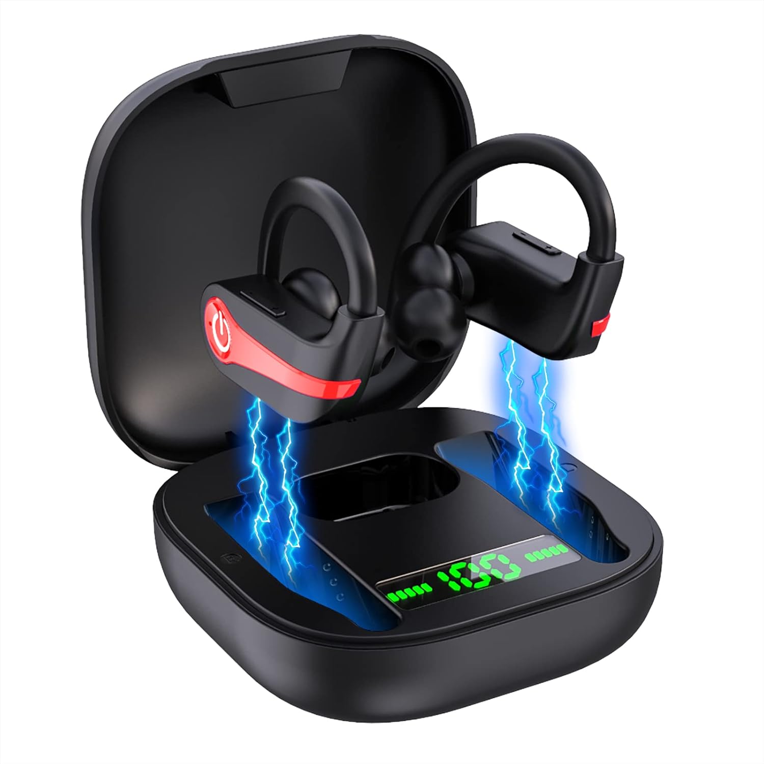 Wireless Earbuds, Bluetooth 5.1 Headphones Sport Wireless Earphones in Ear Noise Cancelling Earbuds with Mic Deep Bass Sports Earhooks IP7 Waterproof 40H Playtime Headset for Running Gym Sports