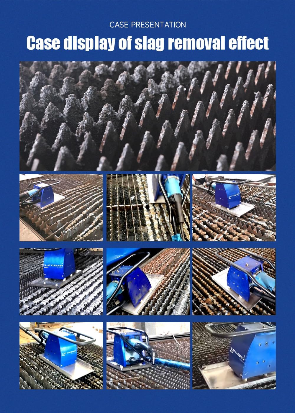 US Stock ZAC 1020W Laser Cutter Slat Cleaning Machine JS-1000 Slat Cleaner Laser Cutting Table Slag Remover for 3-8mm Sword Fence of CNC Laser Cutting Machine Plasma, Cutting Equipment