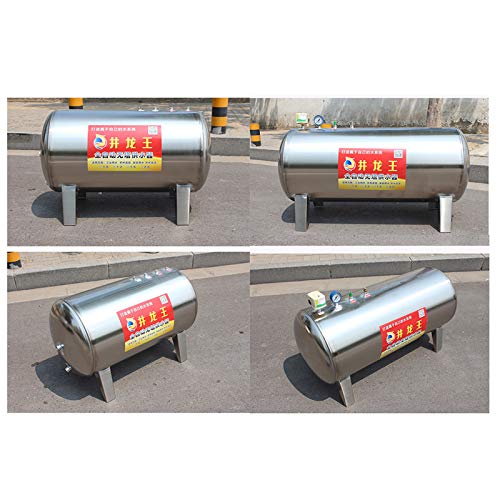 Stainless steel pressure tank container, automatic tap water pressurized water storage tank, Expansion tanks for pressurized water supply systems, With pressure gauge and negative pressure valve