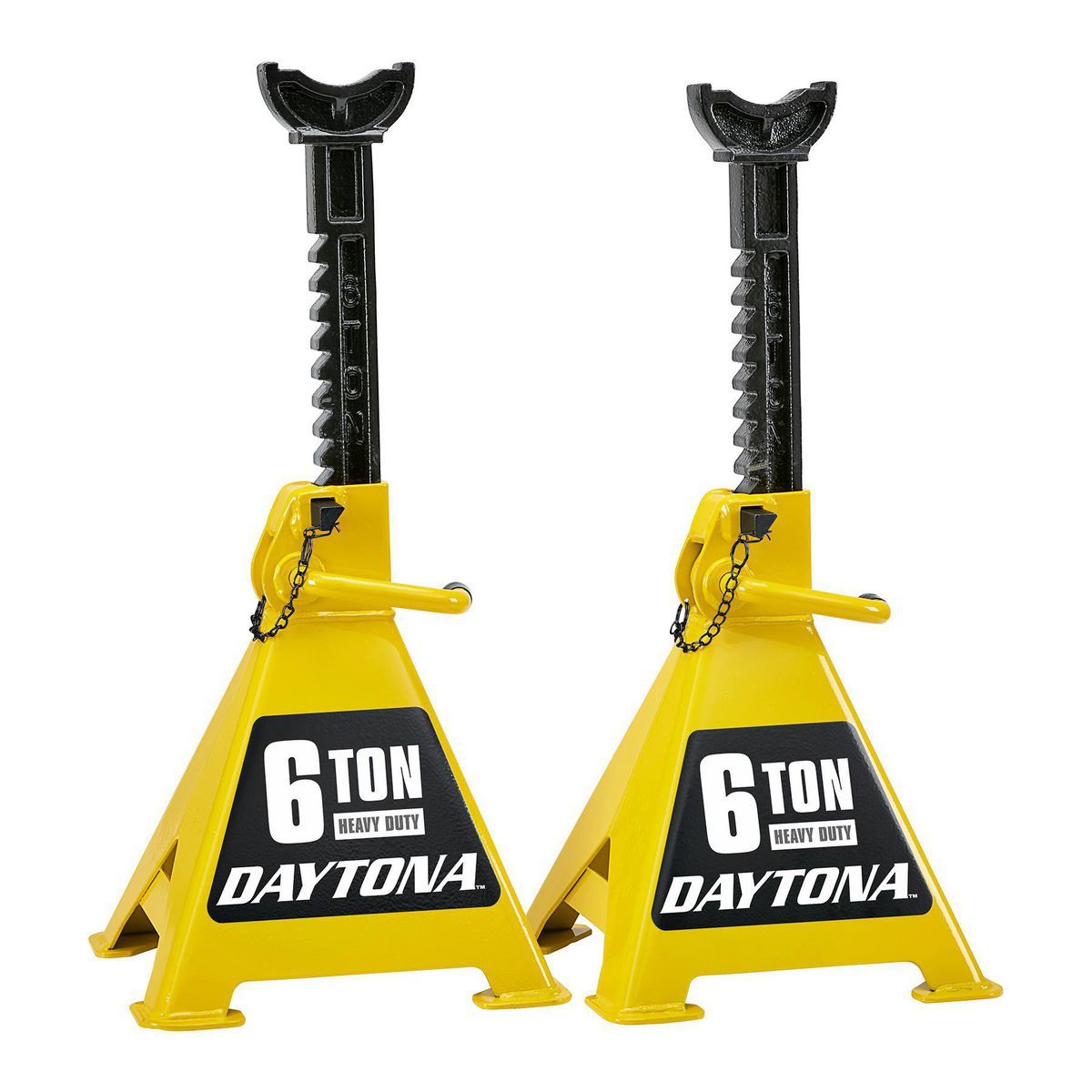 DAYTONA 6 Ton Heavy Duty Ratcheting Jack Stands, Slate Gray