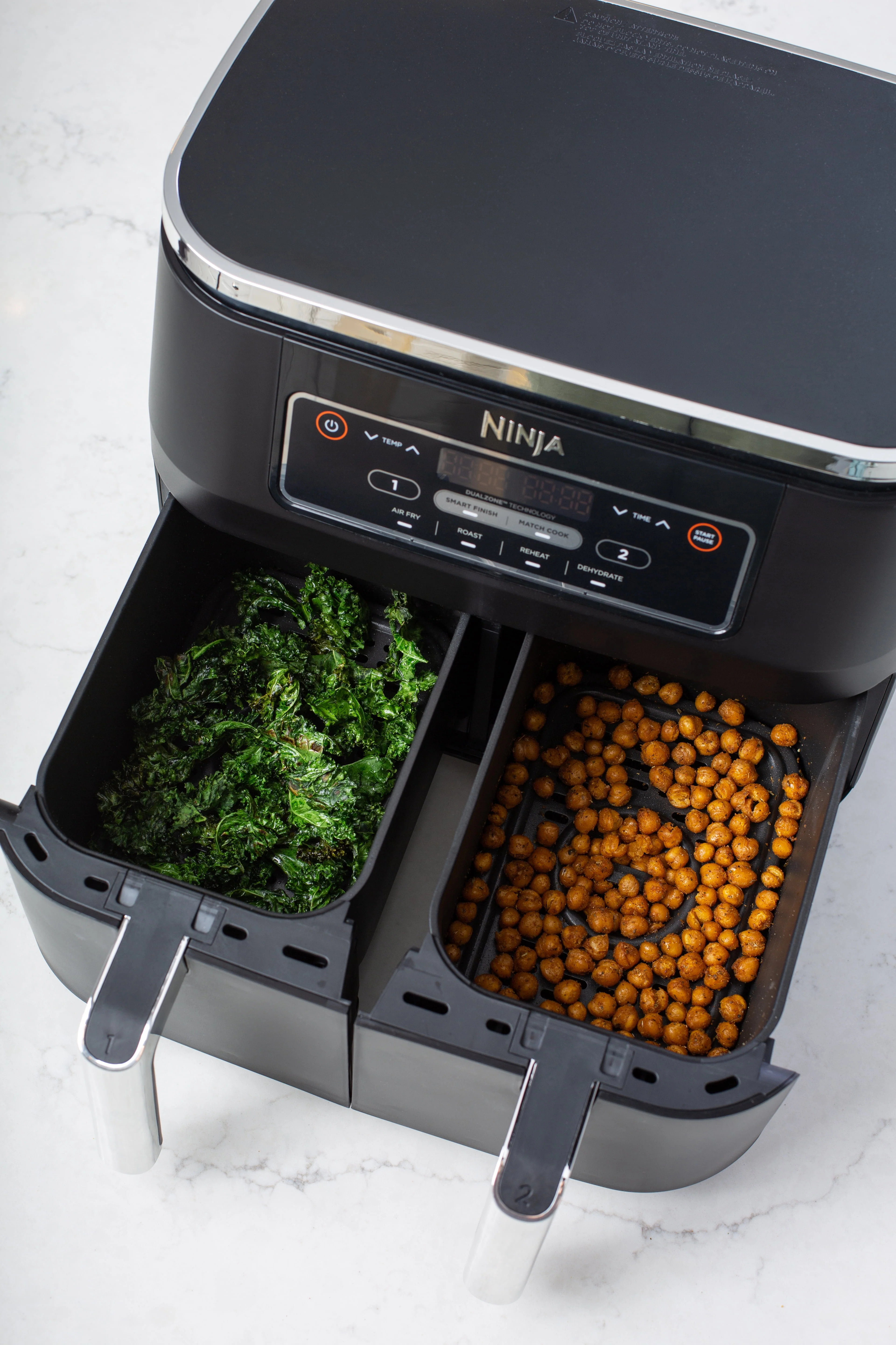 Ninja庐 Foodi庐 4-in-1 8-Quart. 2-Basket Air Fryer with DualZone Technology- Air Fry, Roast, & More DZ100