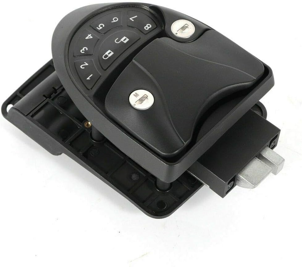 Metal Electronic Lock, RV Keyless Entry Door Lock Latch Handle Kits Knob Deadbolt Camper Trailer