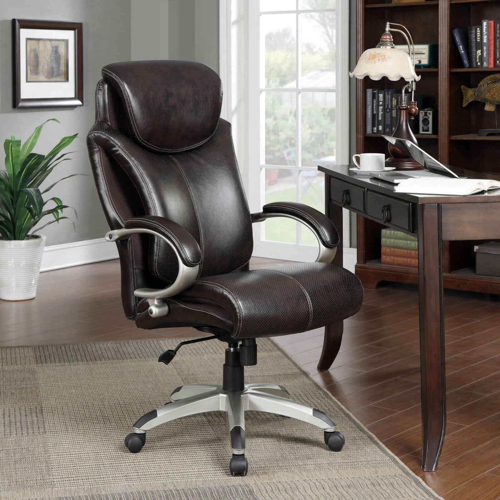 Serta Dayton Big and Tall Executive Office Chair with AIR Technology Brown
