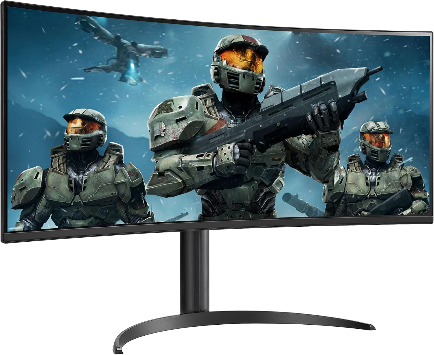 LG 34WP60C-B 34" 21:9 Curved UltraWide QHD (3440 x 1440) HDR 10 160Hz 1ms Gaming Monitor with Tilt Adjustable Stand, AMD FreeSync Premium, Display Port and HDMI, Black, WEPGPY