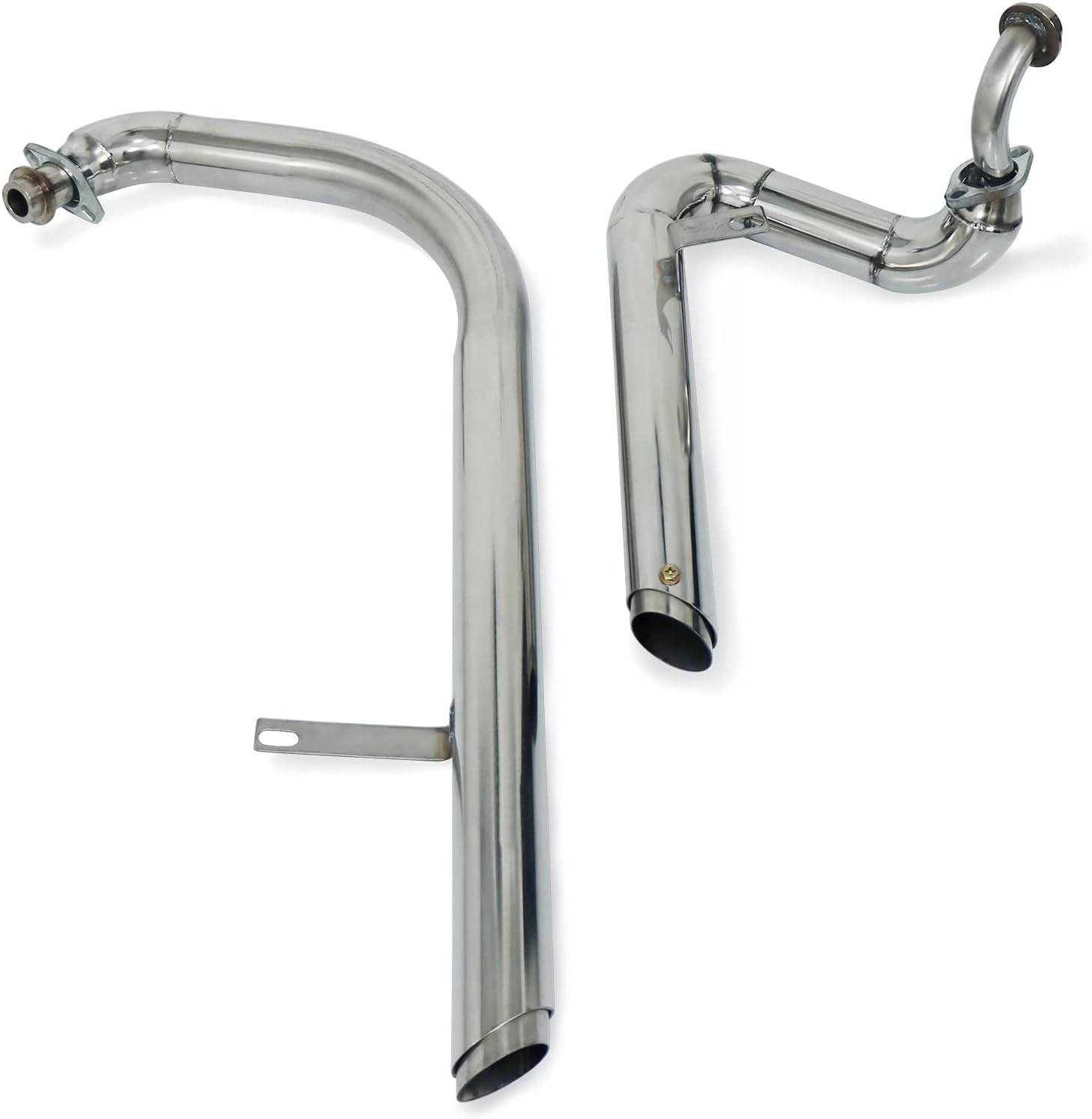 Worldmotop Stainless Steel Exhaust System Muffler Exhaust Pipe for Honda Steed Shadow 400 600 VLX400 VLX600 VT600C (For VLX600-black)