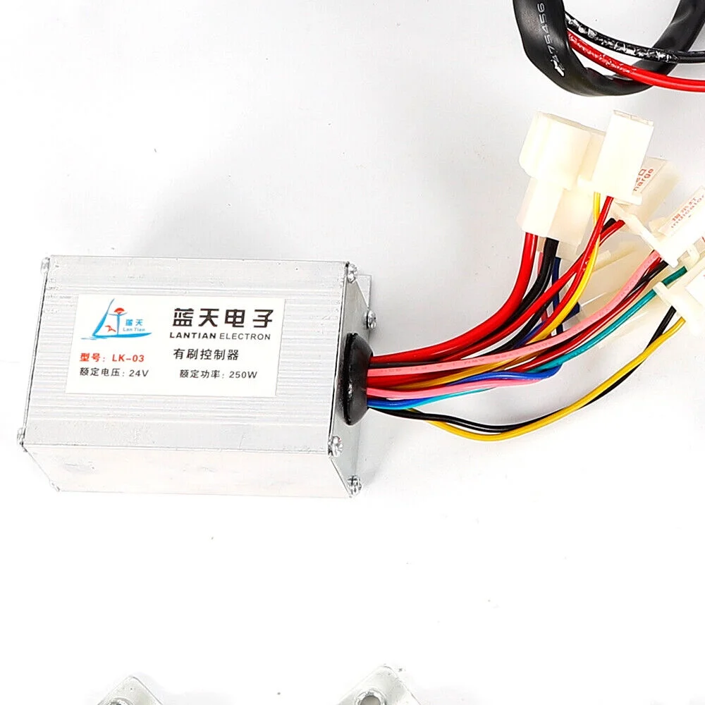 ZhdnBhnos 24V 250W Electric Bicycle Conversion Kit E-Bike 16-28inch Wheel Motor Kit with Chain Motor Controller Freewheel