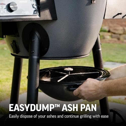 Char-Griller® AKORN® Kamado Charcoal Grill and Smoker with Cast Iron Grates, Warming Rack and Locking Lid with 445 Cooking Square Inches in Graphite, Model E16620