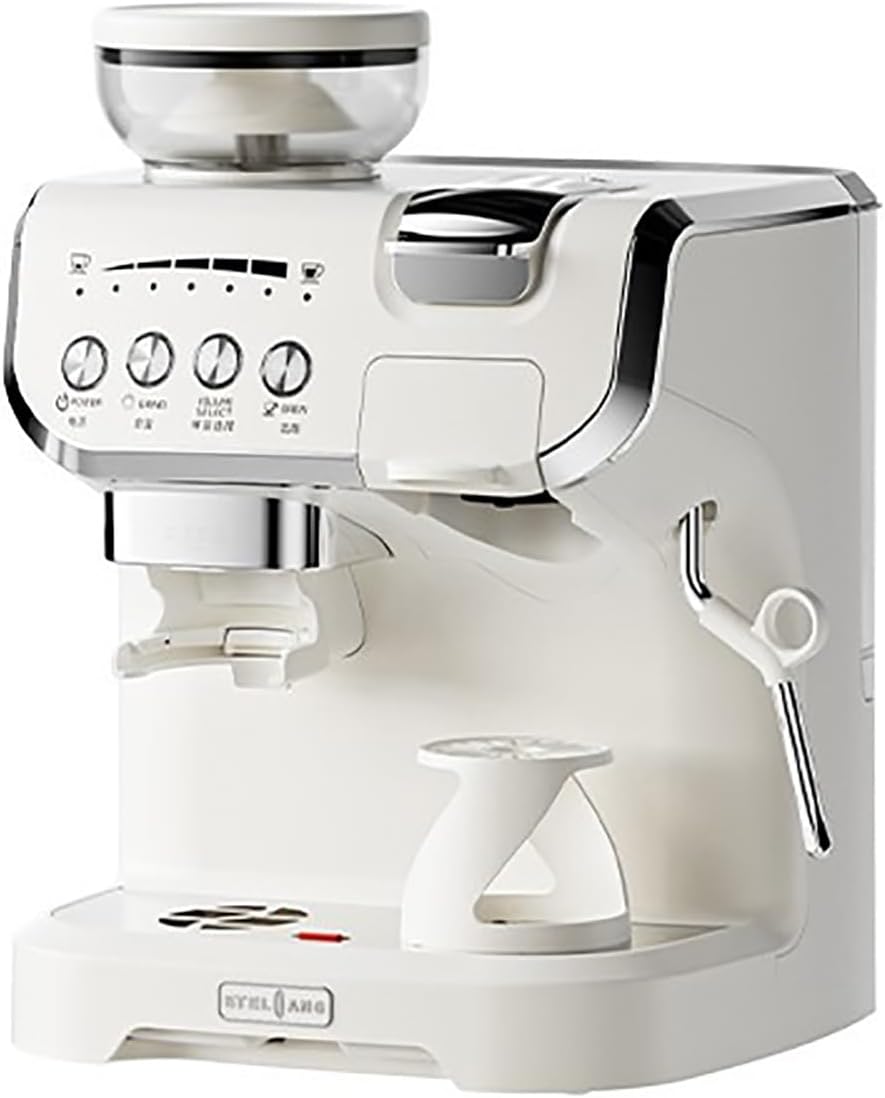Espresso Machine 15 Bar, Coffee Maker With Steam Wand, Built-In Bean Grinder, Combo Machine with 2L Removable Water Tank