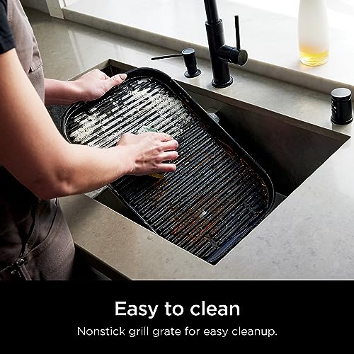 Ninja Woodfire Pro Outdoor Grill & Smoker with Built-In Thermometer, 7-in-1 Master Grill+Ninja Outdoor Flat Top Griddle Plate+ Ninja