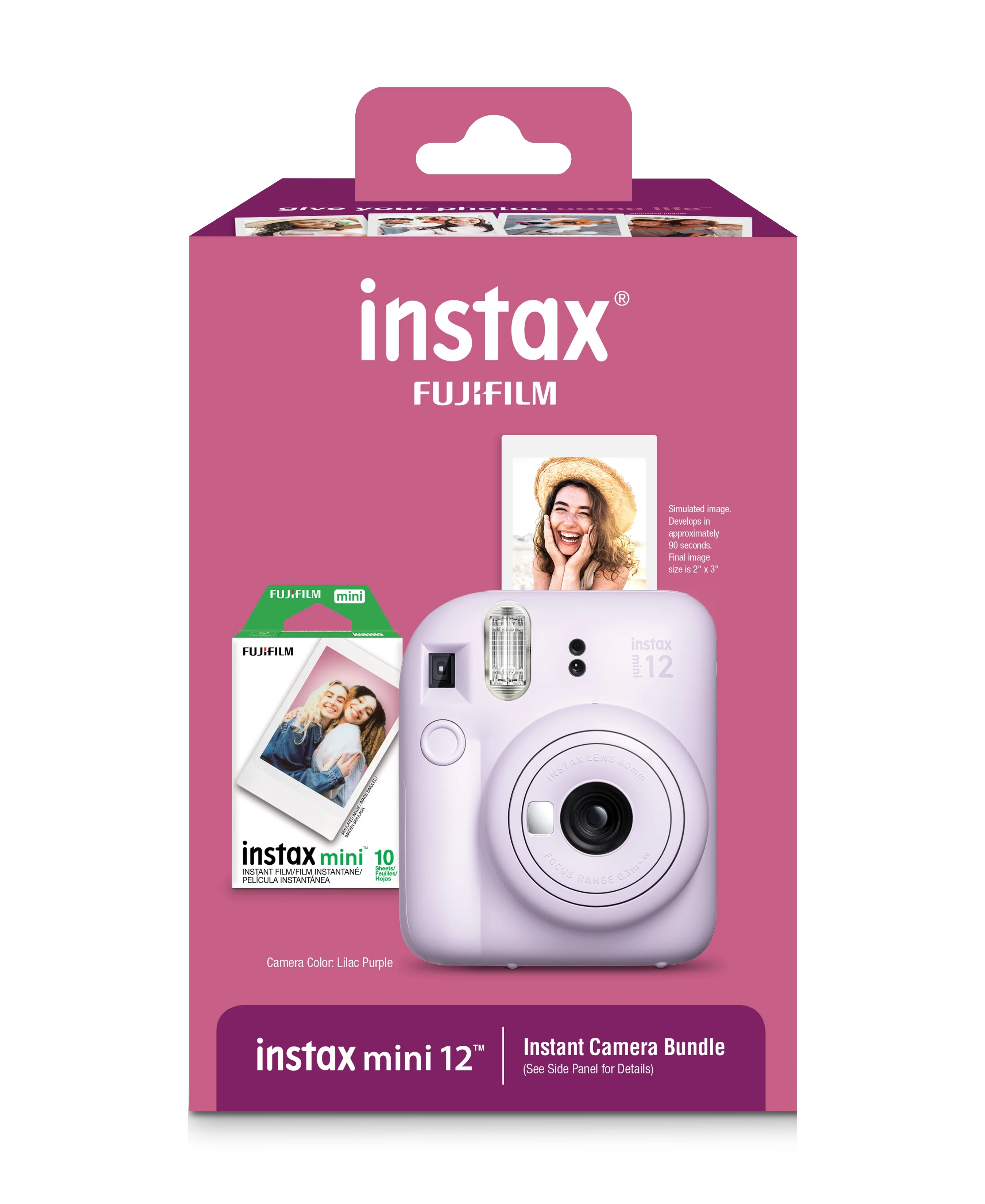 FUJIFILM INSTAX MINI 12 PURPLE HOLIDAY BUNDLE 2023