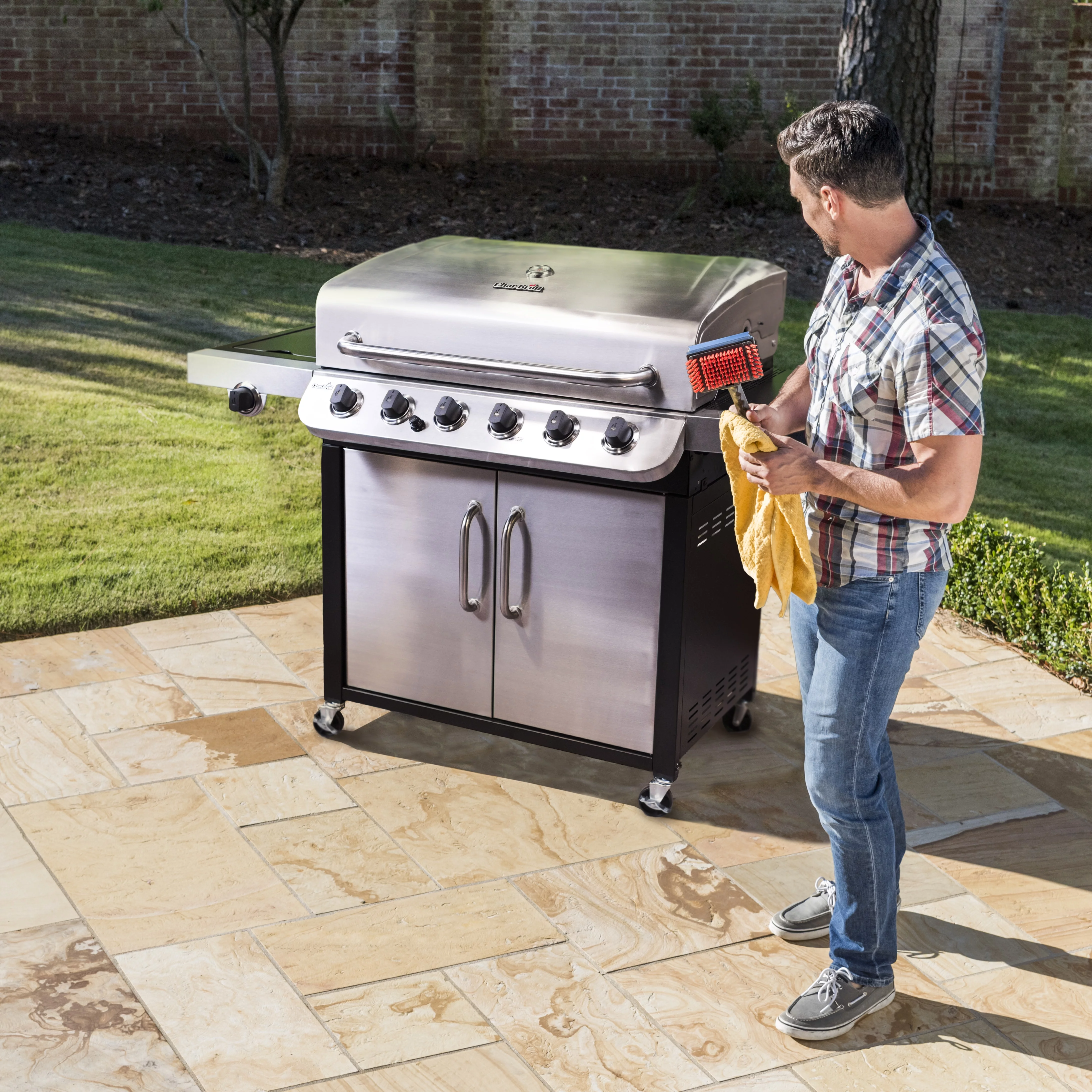 Char-Broil Performance Series 6-burner Liquid Propane Gas Grill with Side Burner, Black & Stainless