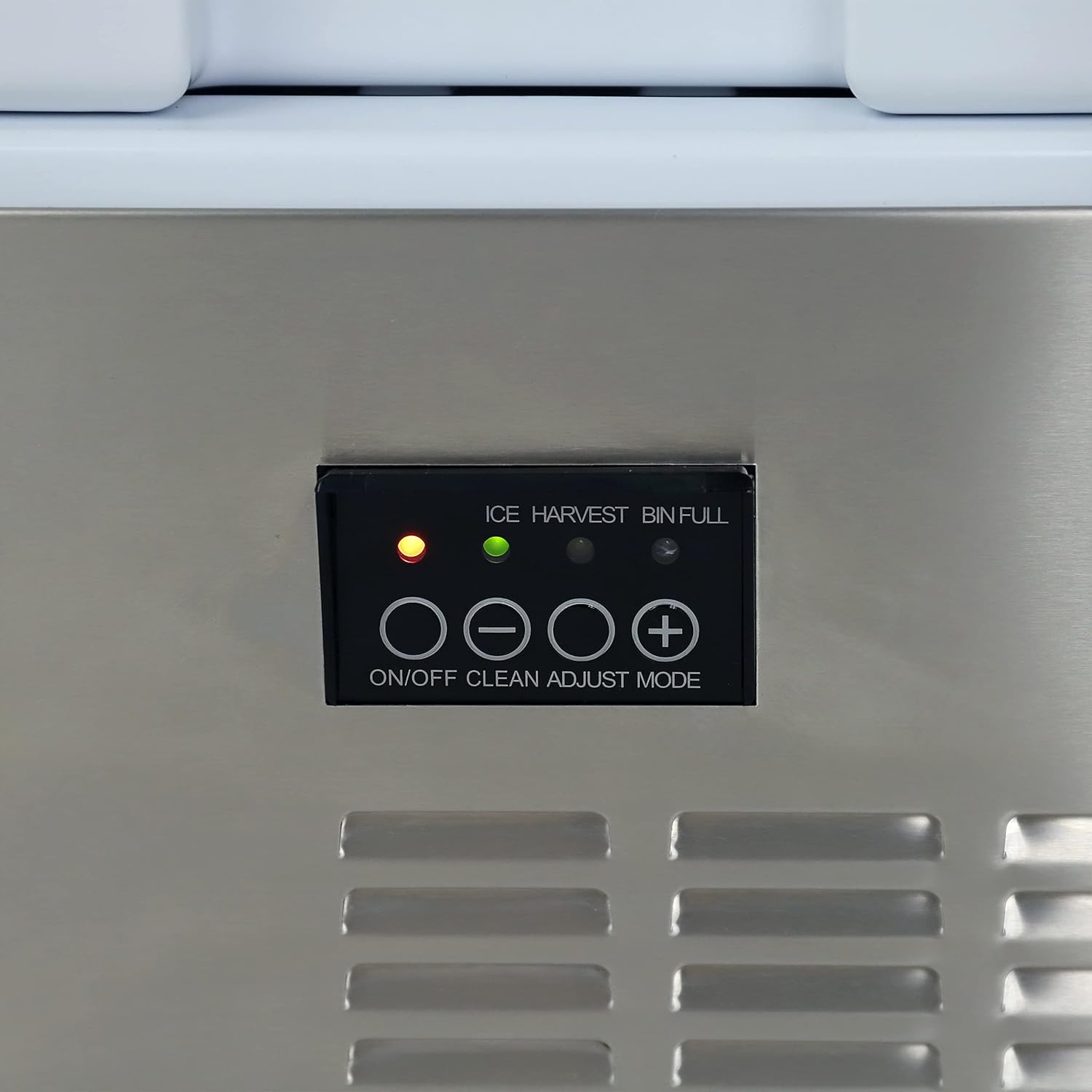 Avanti Elite Series Built-in Ice Maker in Stainless Steel OIM1550U3S | Large Clear Ice Cubes, 25 lbs. Freezer Storage, Under Counter or Cabinet | Outdoor Ice Machines, Commercial, for Home Kitchen