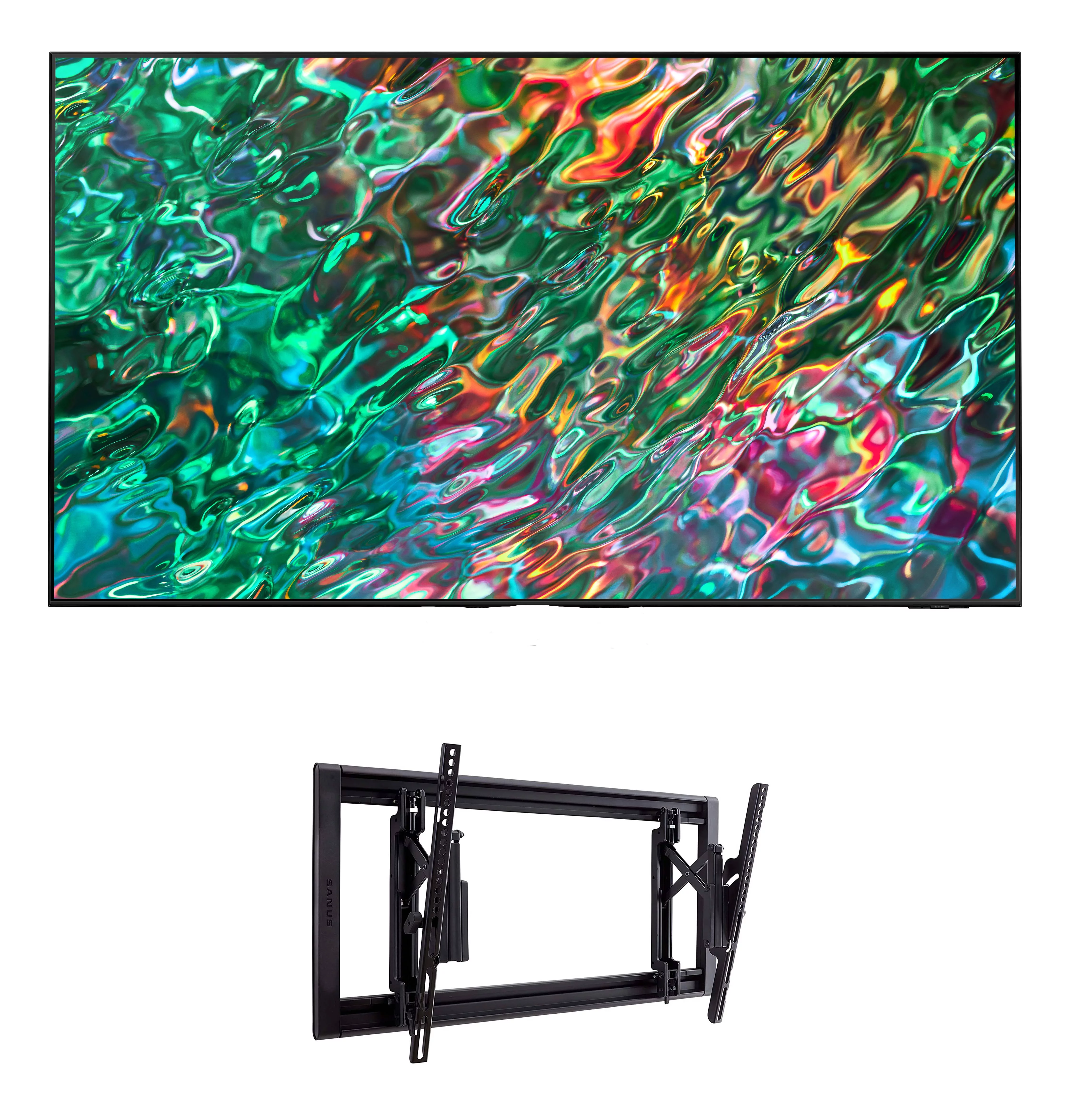 SAMSUNG 43-Inch Class Neo QLED 4K QN90B Series Mini LED Quantum HDR 24x Smart TV with a Sanus VLT7-B2 42"-90" Large Advanced Tilt 4D TV Wall Mount (2022) - Curated Treasures Market