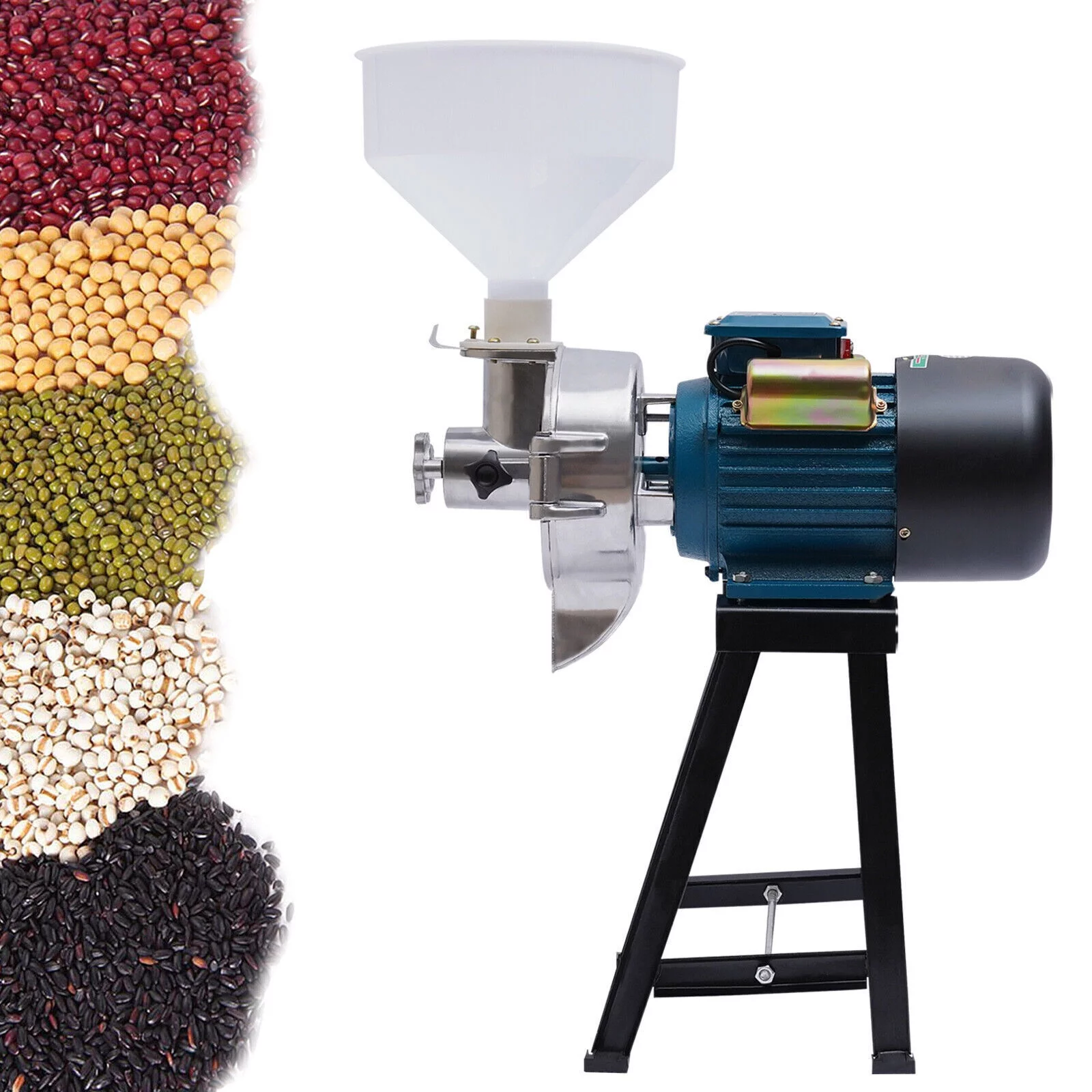 TFCFL 2200W 110V Grain Mills Electric Grain Grinder Corn Wheat Flour Mill W/Funnel