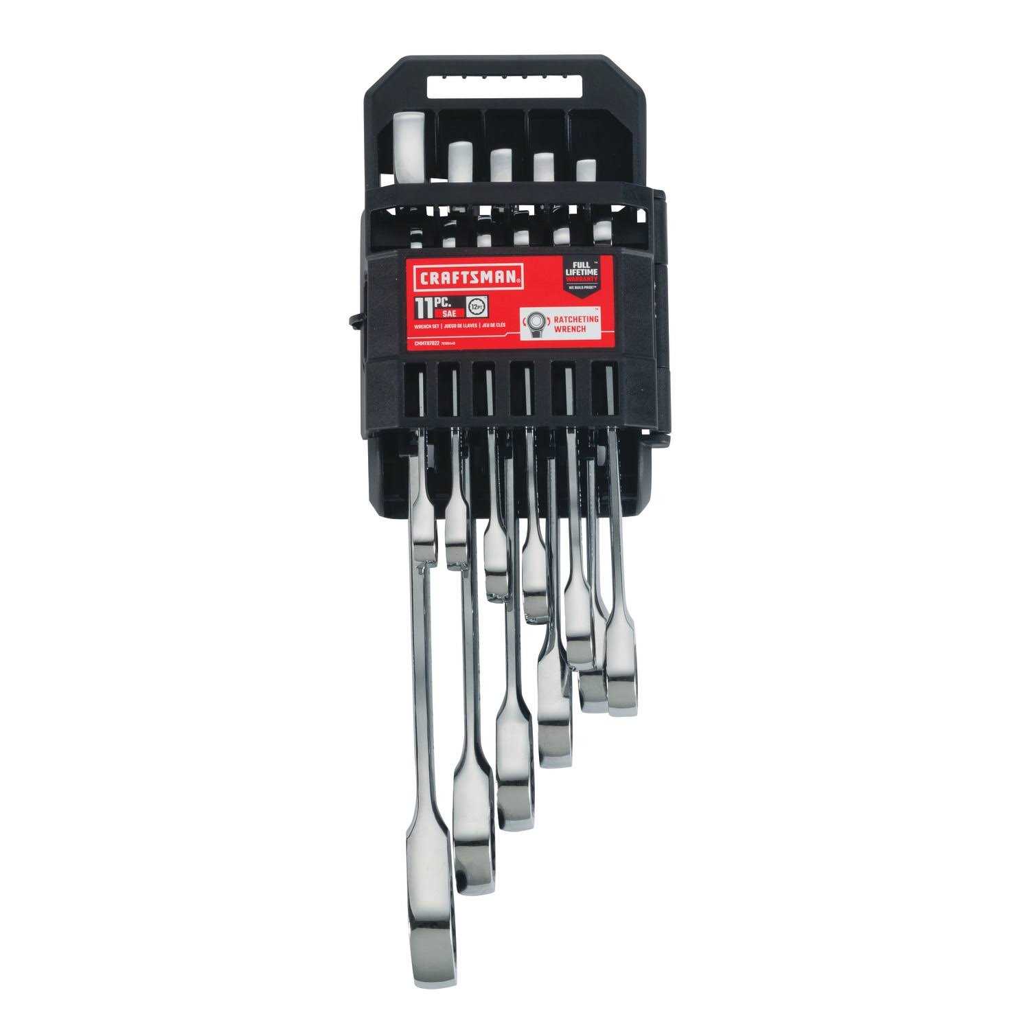Craftsman SAE Ratcheting Combination Wrench Set 11 pc CMMT87022 - Shop Hardware Tools Online Store