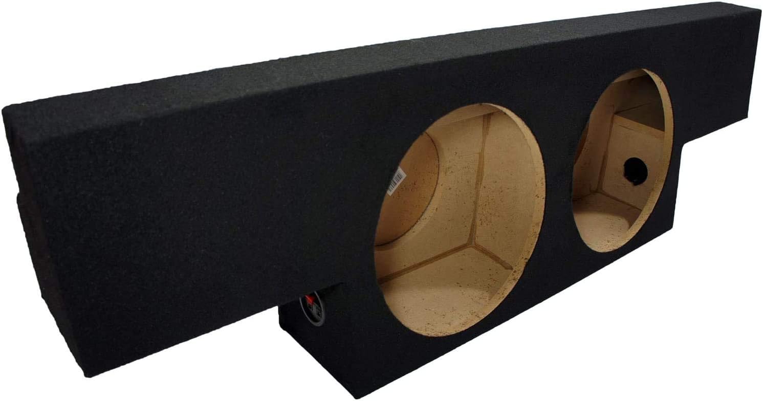 Compatible with Chevy Silverado or GMC Sierra 1500 Non-HD Crew Cab Truck 2001-2006 Dual 12 Subwoofer Sub Box Speaker Enclosure