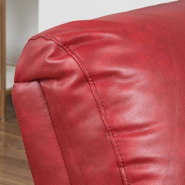 Noble House - Savannah Faux Leather Recliner - Ox Blood Red