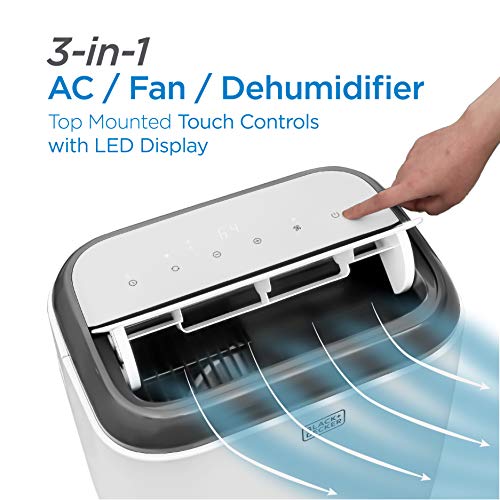 BLACK+DECKER 8,000 BTU Portable Air Conditioner with Remote Control