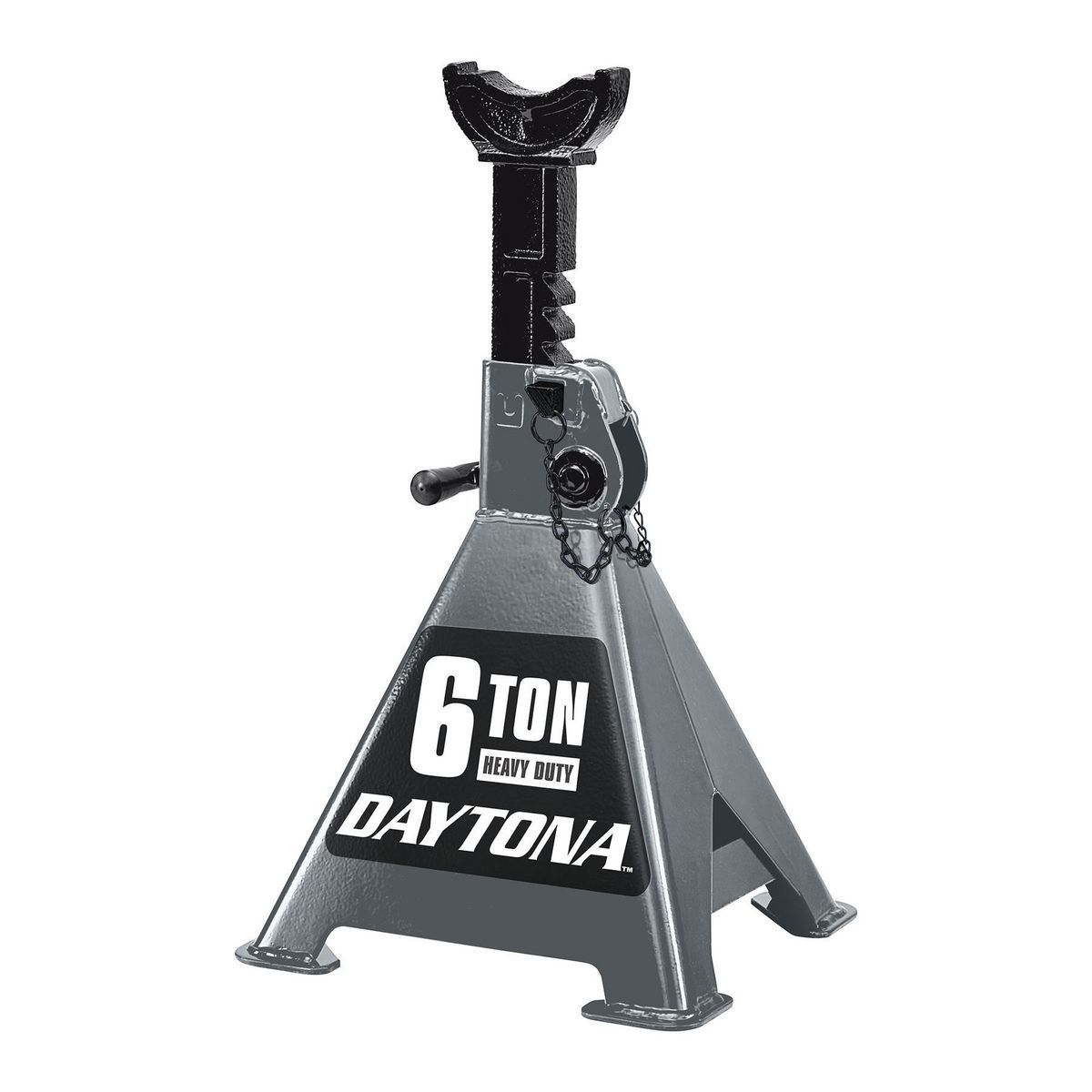 DAYTONA 6 Ton Heavy Duty Ratcheting Jack Stands, Slate Gray