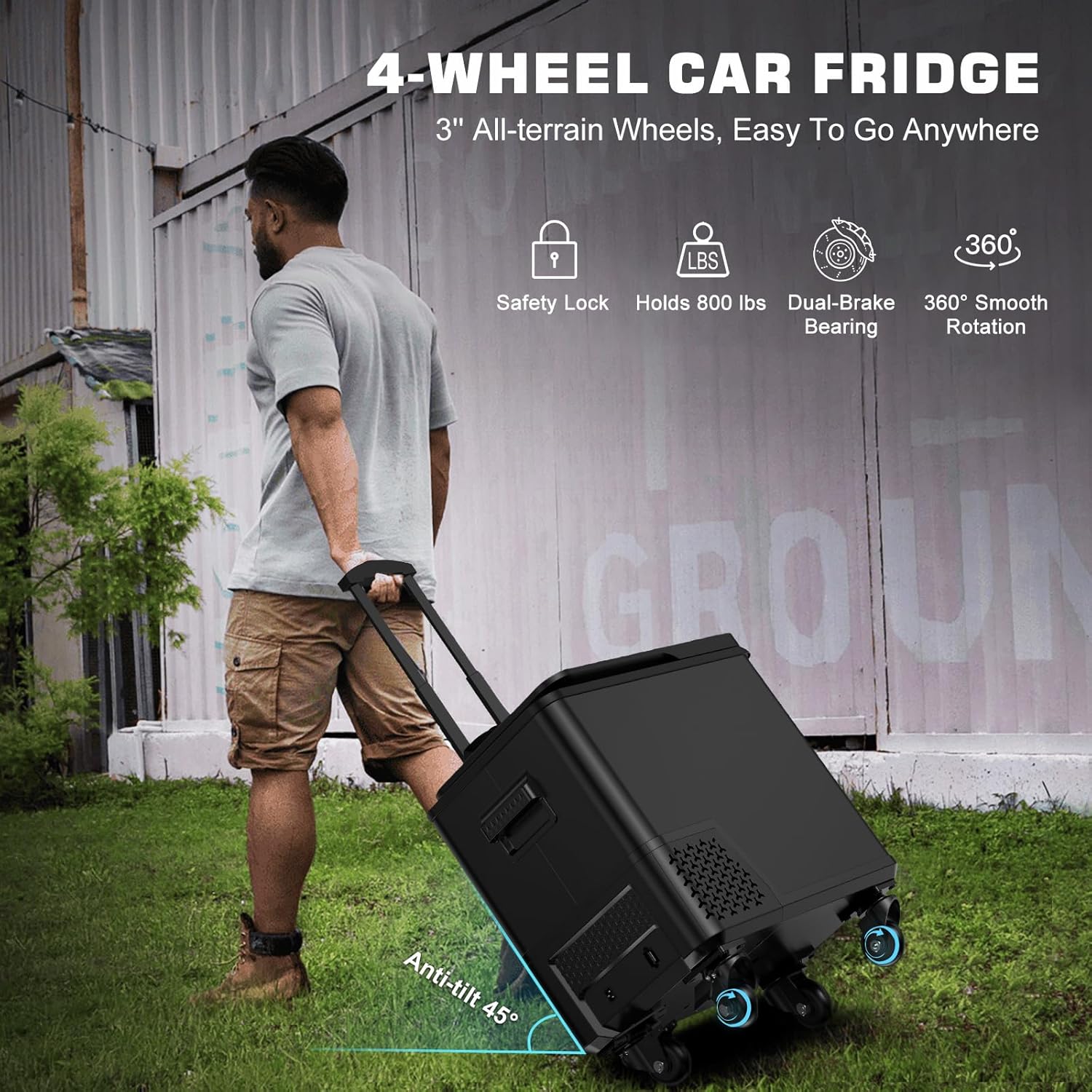 12v Refrigerator, 40 Quart(38L) Electric Cooler Car Refrigerator APP Control, Portable Freezer Fridge Cooler -4℉~68℉ 12/24V DC & 100-240V AC, Car Fridge for RV, Truck, Van, Camping, Travel, Outdoor