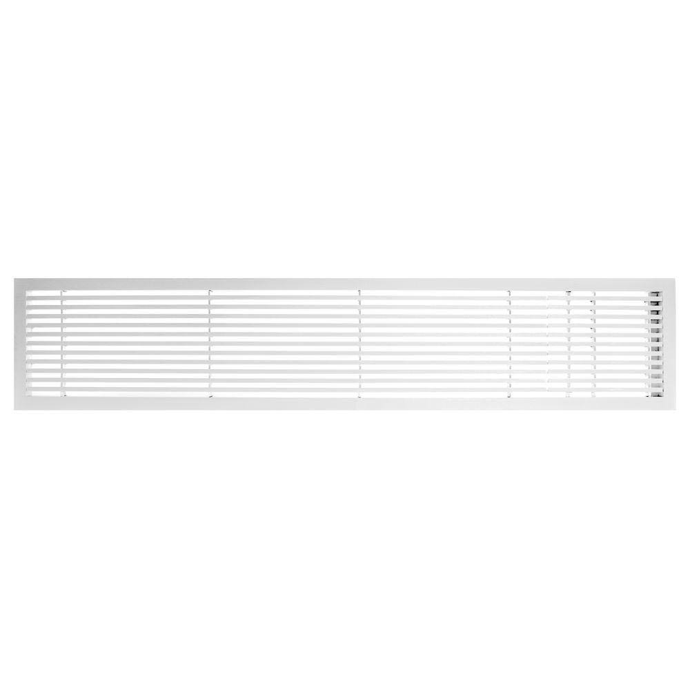 Architectural Grille 200044823 AG20 Series 4x22 x 48x22 Solid Aluminum Fixed Bar Supply/Return Air Vent GRILLE, White-Gloss with