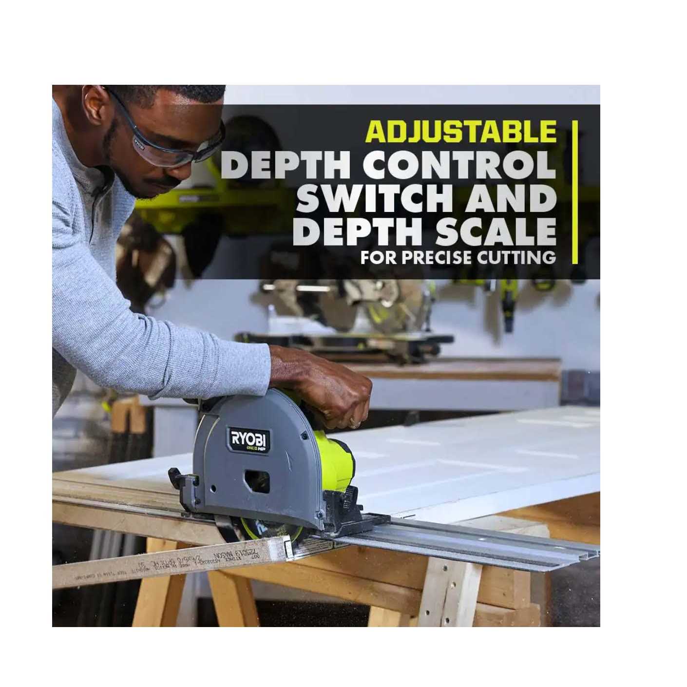 RYOBI PTS01K ONE+ HP 18V Brushless Cordless 6-1/2 in. Track Saw Kit with 4.0 Ah HIGH PERFORMANCE Battery and Charger - Shop Hardware Tools Online Store