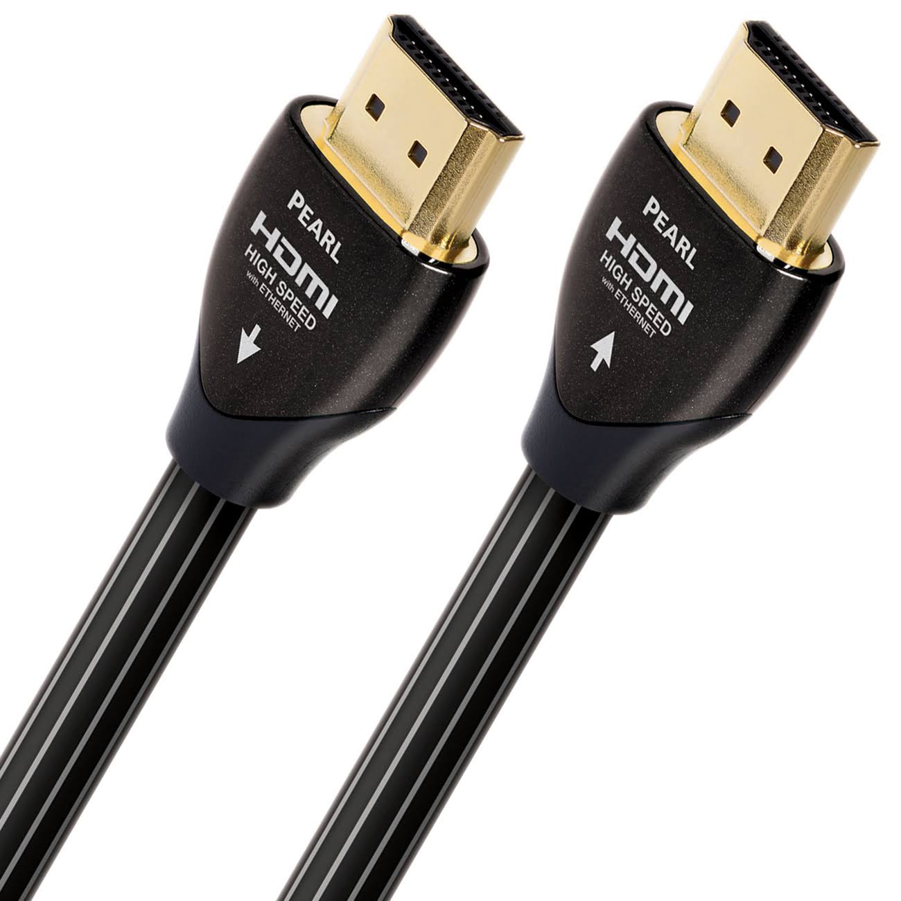 AudioQuest Pearl - HDMI cable solid, 4K support - Black/white stripe - 13 ft - M 19 pin HDMI Type A to M 19 pin HDMI Type A