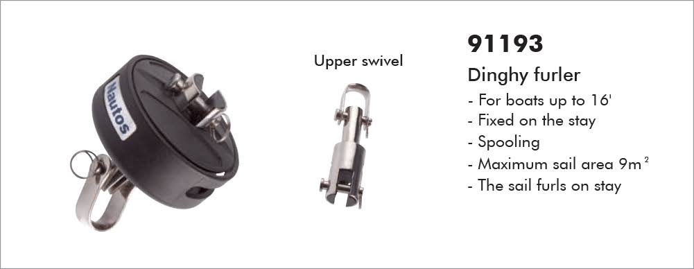 Dinghy Furler with Top Head Swivel - Genoa /Jib Furler - Nautos USA