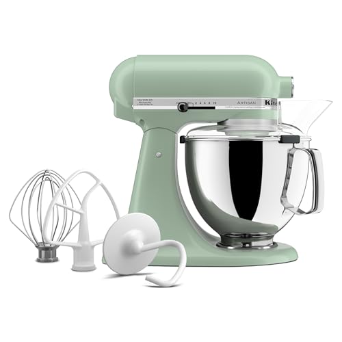 KitchenAid Artisan Series 5 Quart Tilt Head Stand Mixer with Pouring Shield KSM150PS, Removable bowl, Aqua Sky