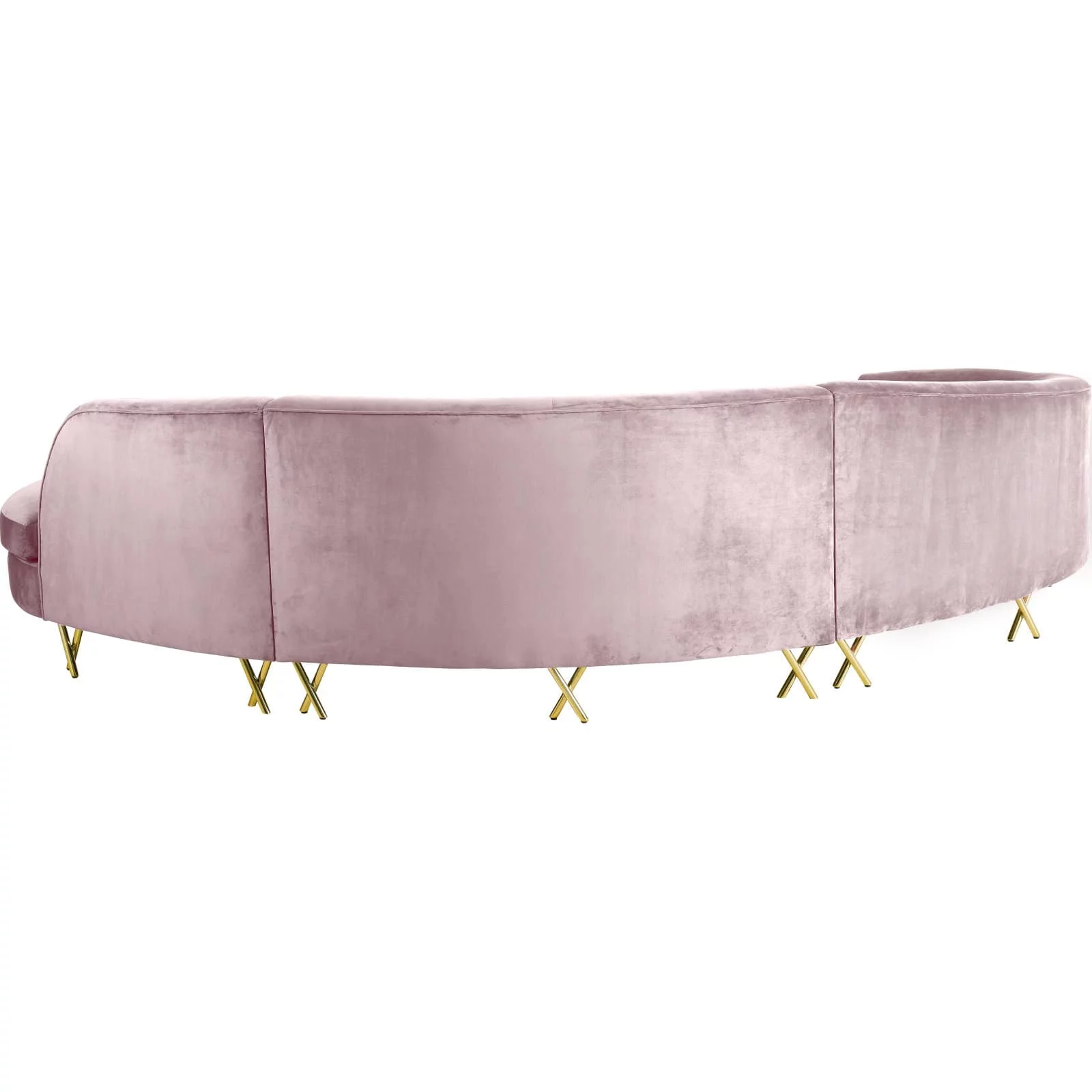 Meridian Furniture Inc Serpentine Upholstered Sectional Sofa