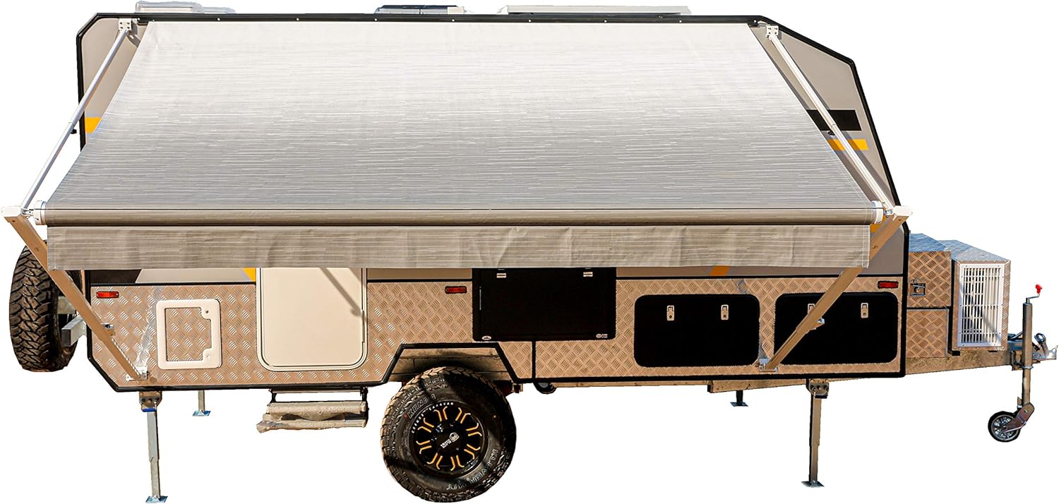 ALEKO RVAW13X8BLK11 Manual 13x8 Retractable RV Trailer Awning for Home or Camper - 13 x 8 Ft - Black Fade