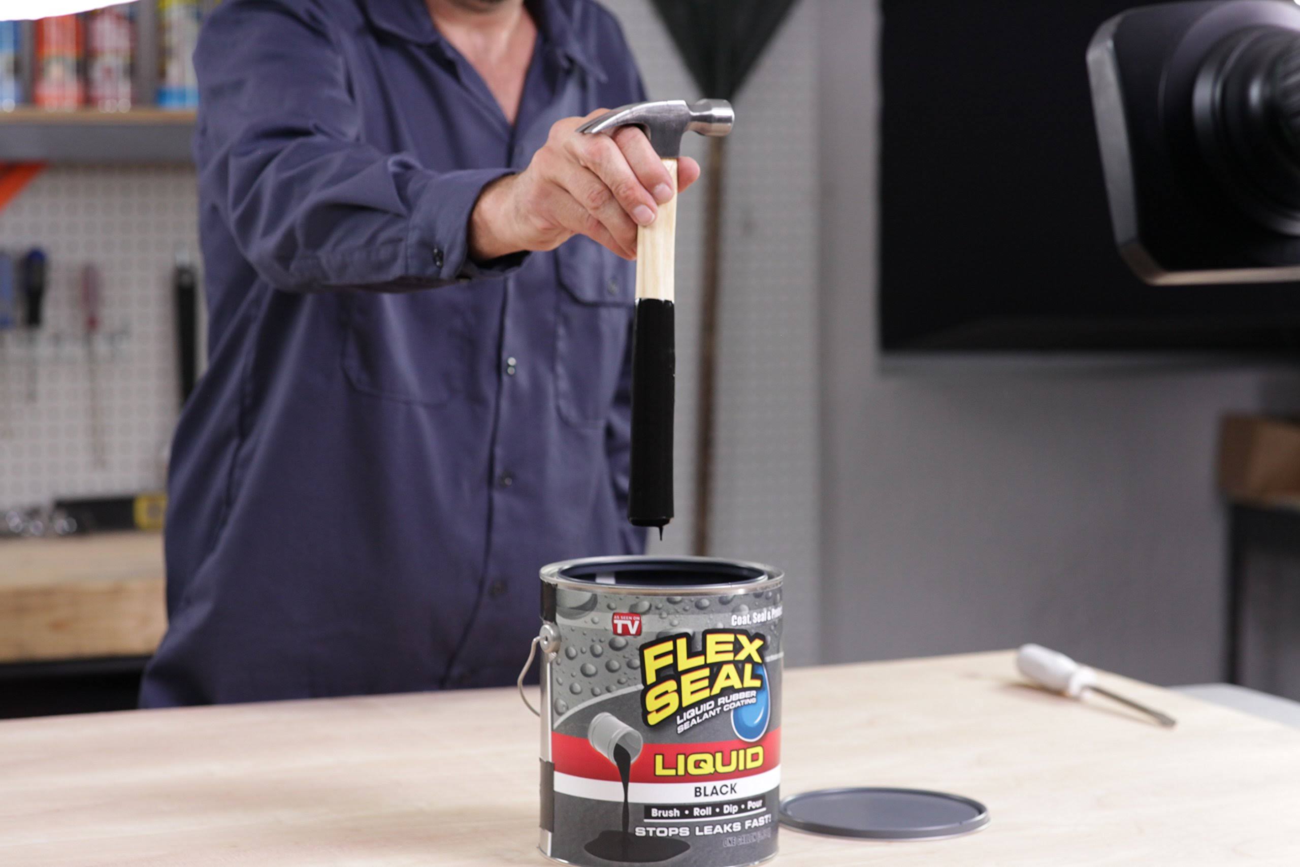Flex Seal Liquid Rubber Sealant Coating, Black - 128 fl oz can