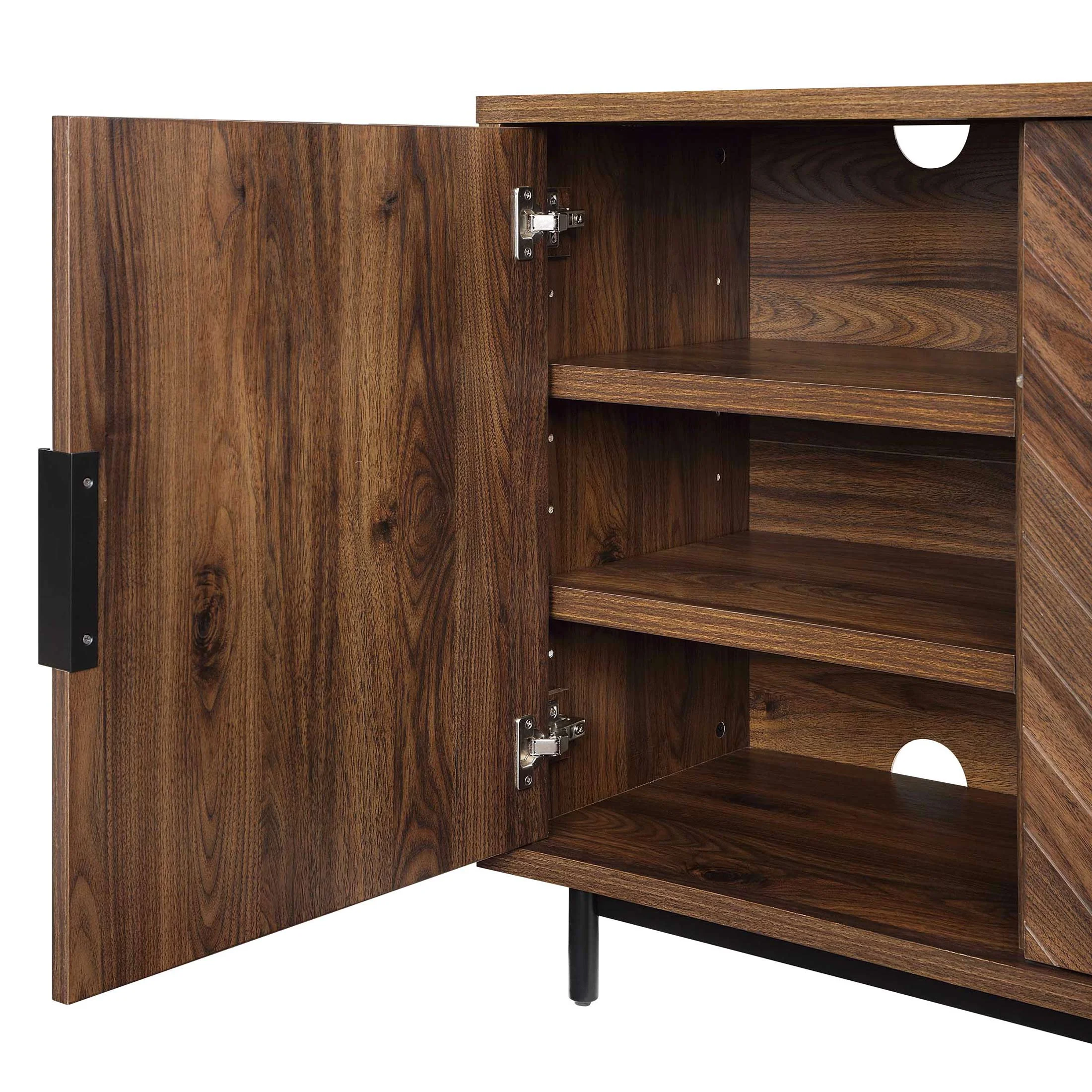 Better Homes & Gardens Wyatt Geo TV Stand for TVs up to 70",  Walnut Finish
