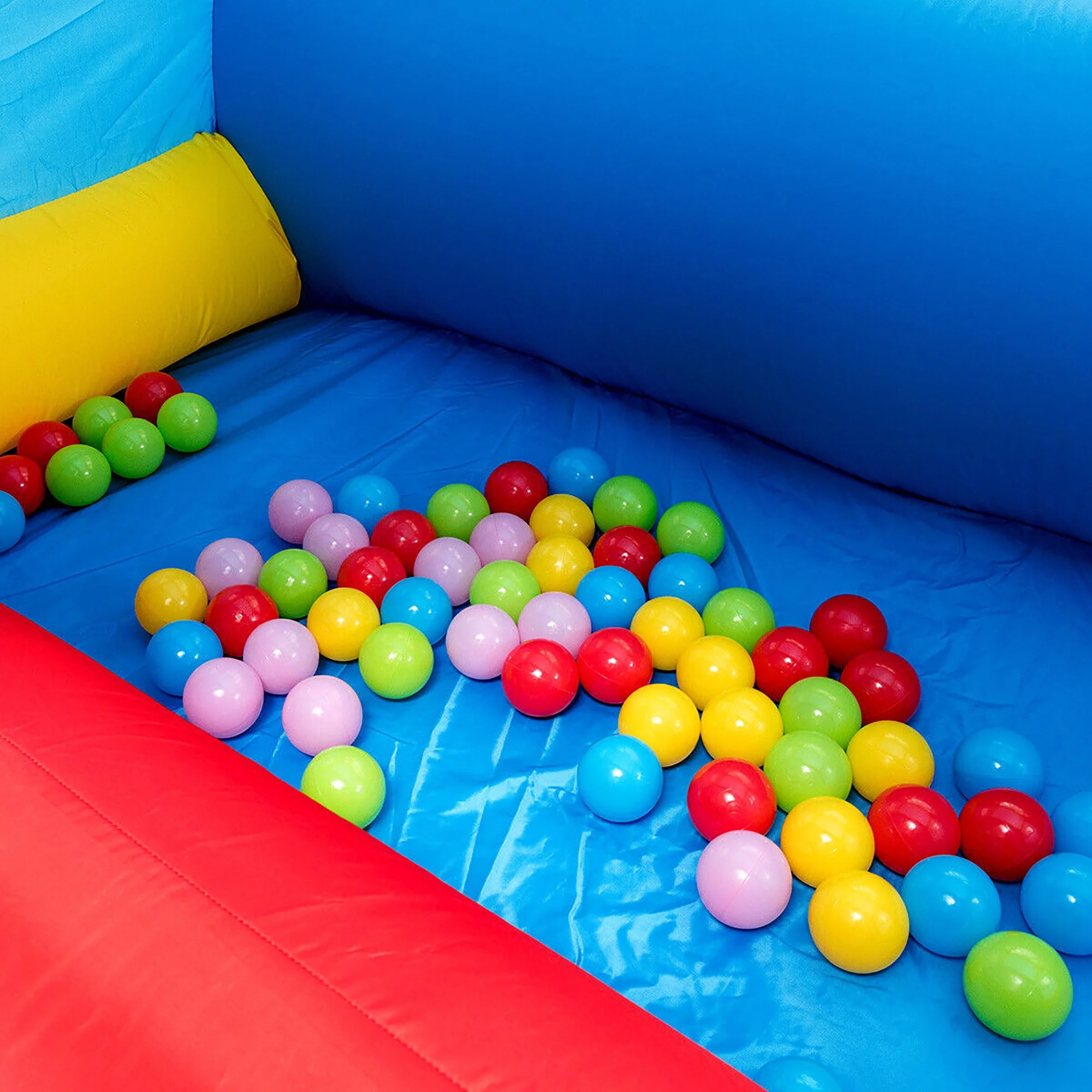 Gymax Inflatable Bounce House Kids Slide Jumping Castle w/ Ball Pit and 480W Blower