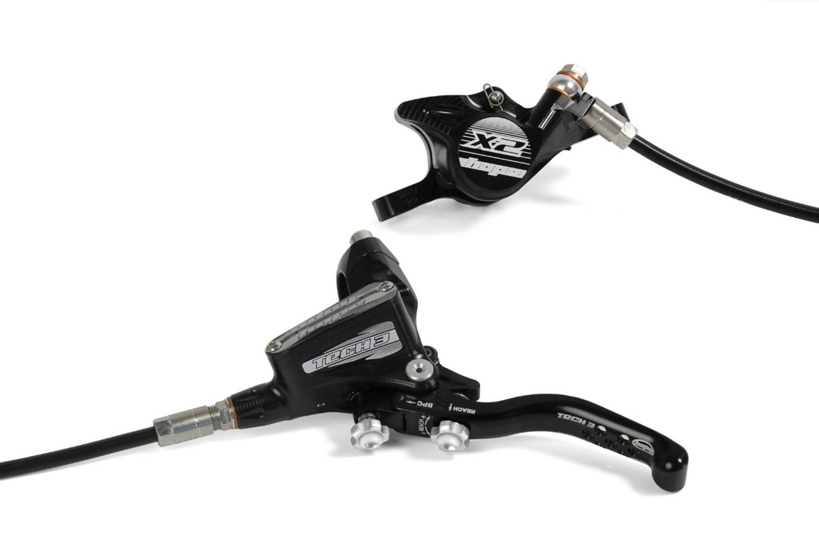 Hope Tech 3 X2 Brake (No Rotor) - Right Hand - Front - Black