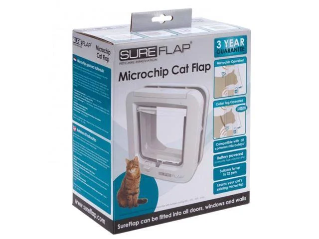 SureFlap Microchip Cat Door White No Collar or Tag Required