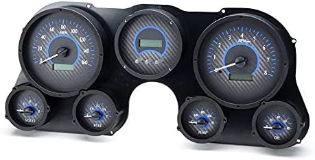 Dakota Digital 1967-73 Chevy Truck VHX System, Carbon Fiber Face - Blue Display