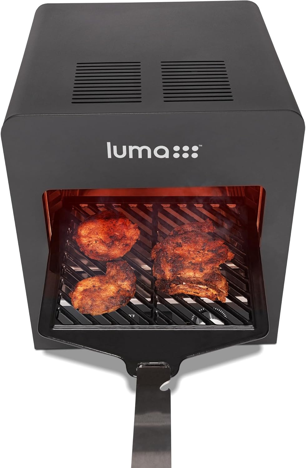 Luma Electric Steak Grill, Portable Indoor Countertop Oven with Griddle, Smokeless Electric Infrared Grill, Heats up to 1450 Degrees, BBQ, Grill, Toast, and Broil Chicken, Beef, Pork, and Vegetables
